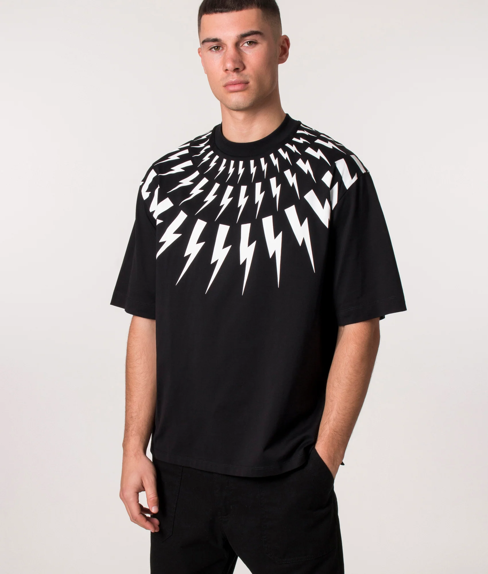 Oversized Fair Isle Thunderbolt T-Shirt