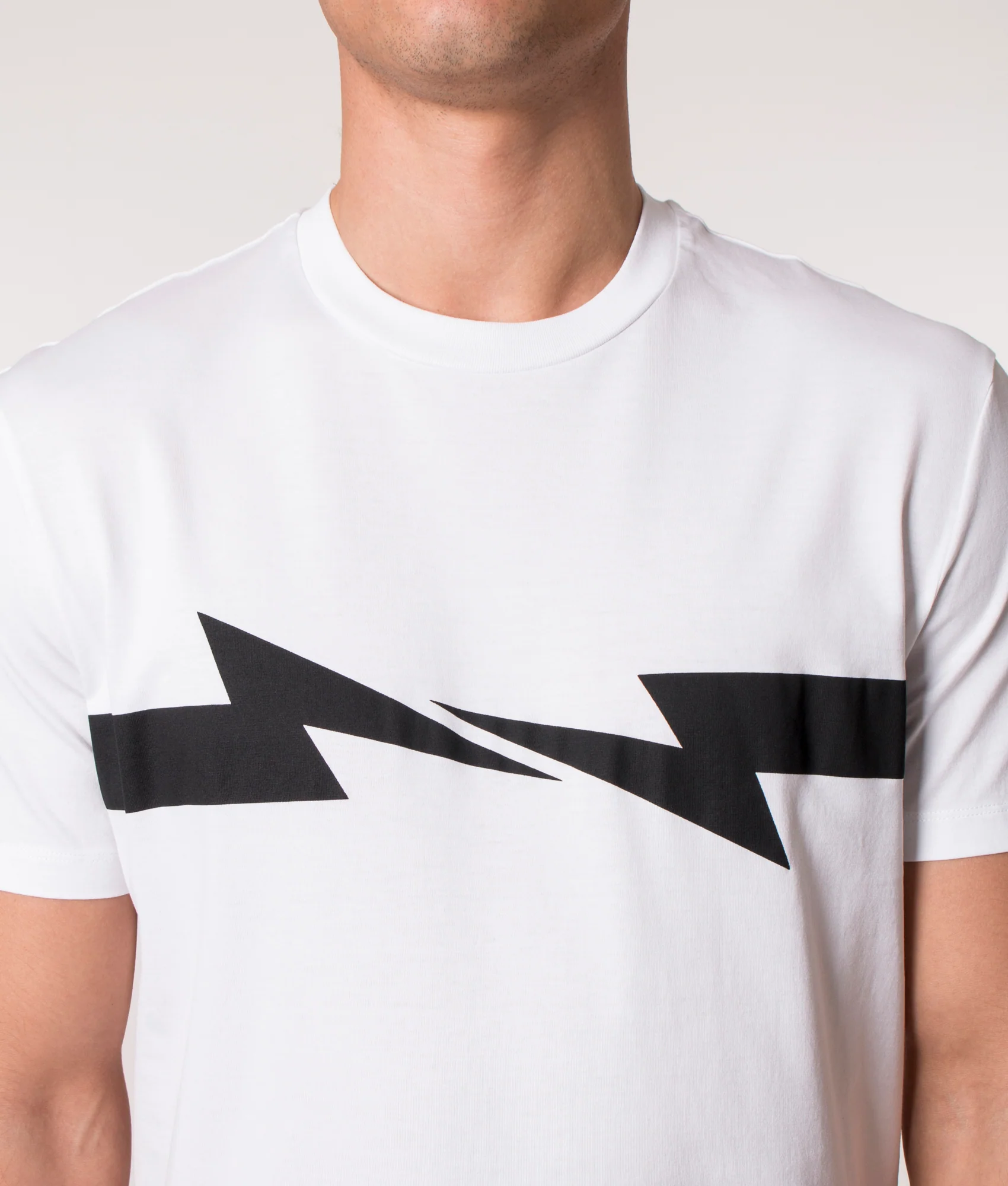 Slim Fit Horizontal Bolt Print T-Shirt - Image 2