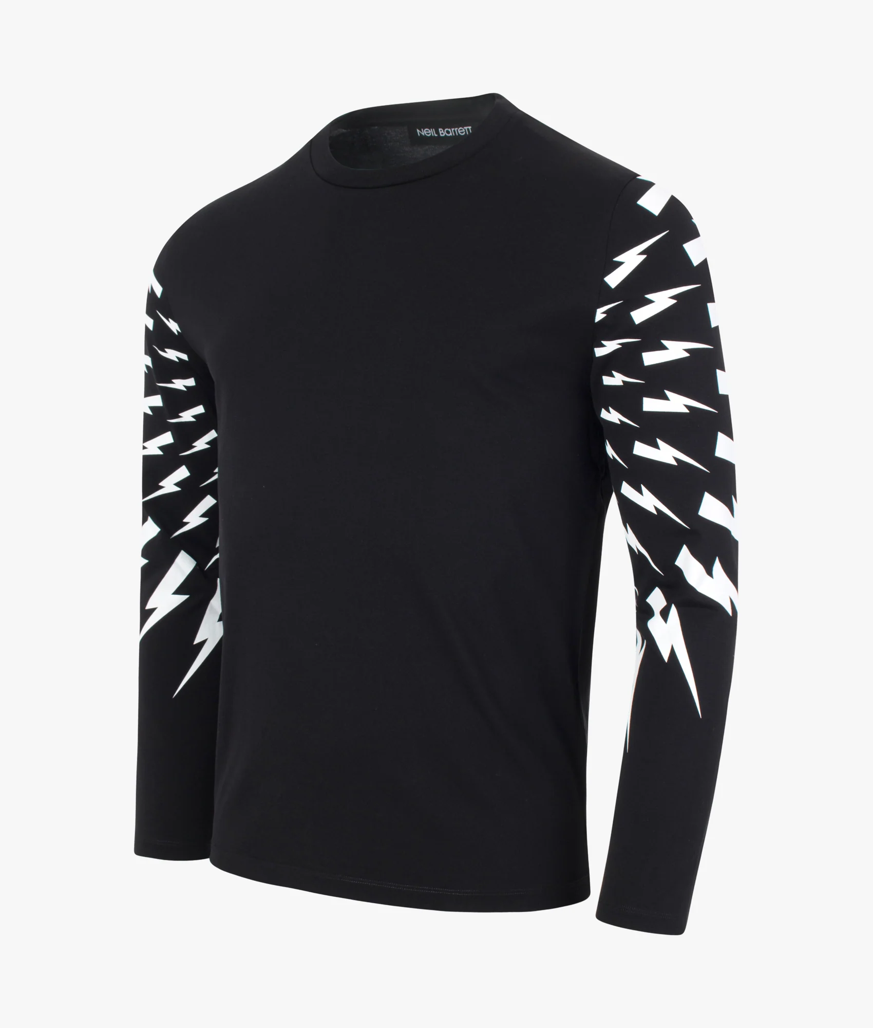 Off Set Fair Isle Thunderbolt Sleeve T-Shirt - Image 2