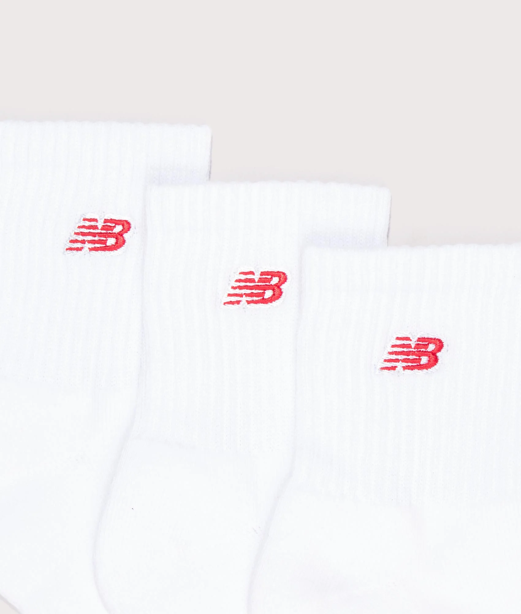 3 Pack Quarters Red Stripe Ankle Socks - Image 2