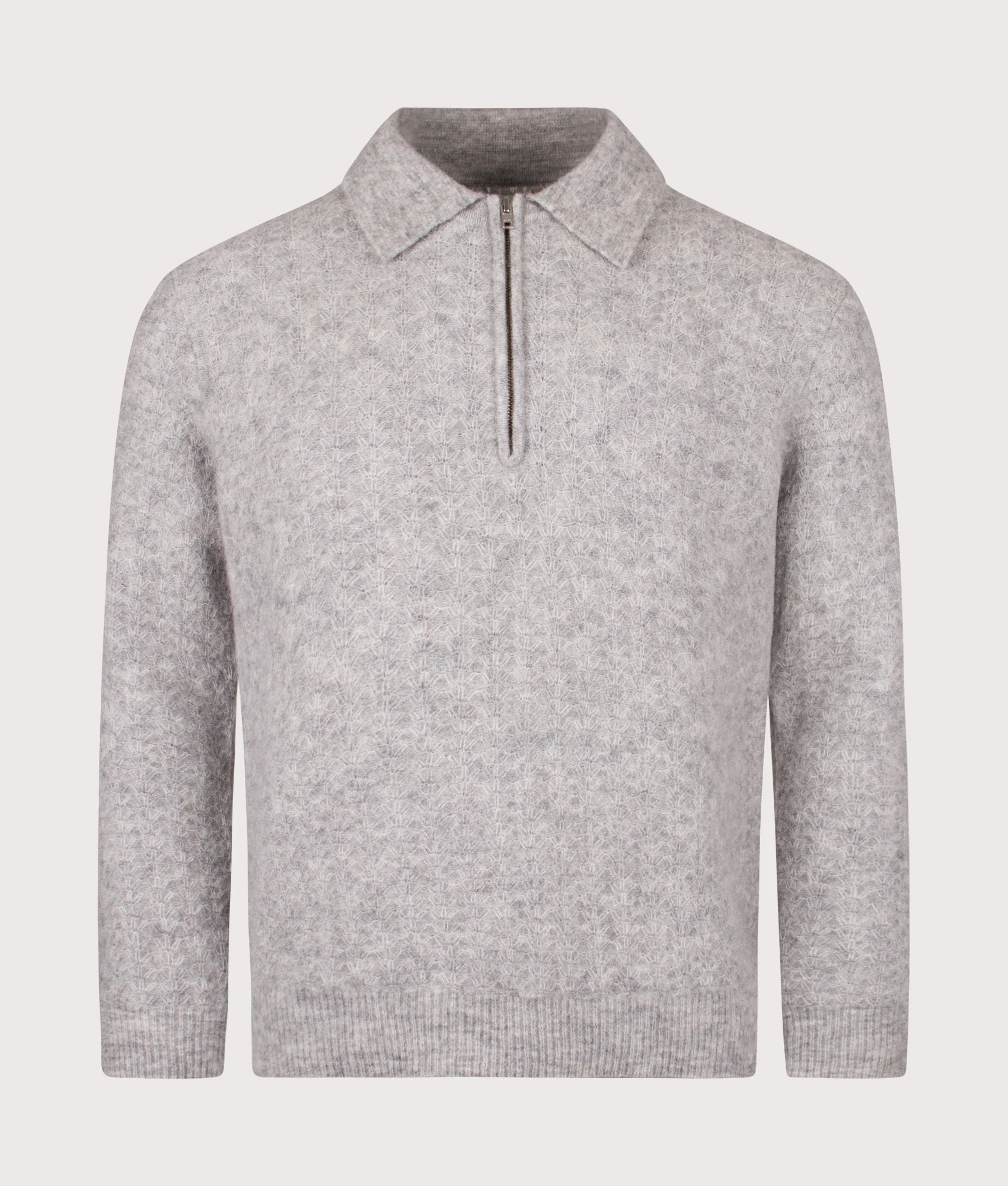 Relaxed Fit Alfie Quarter Zip Polo Sweatshirt