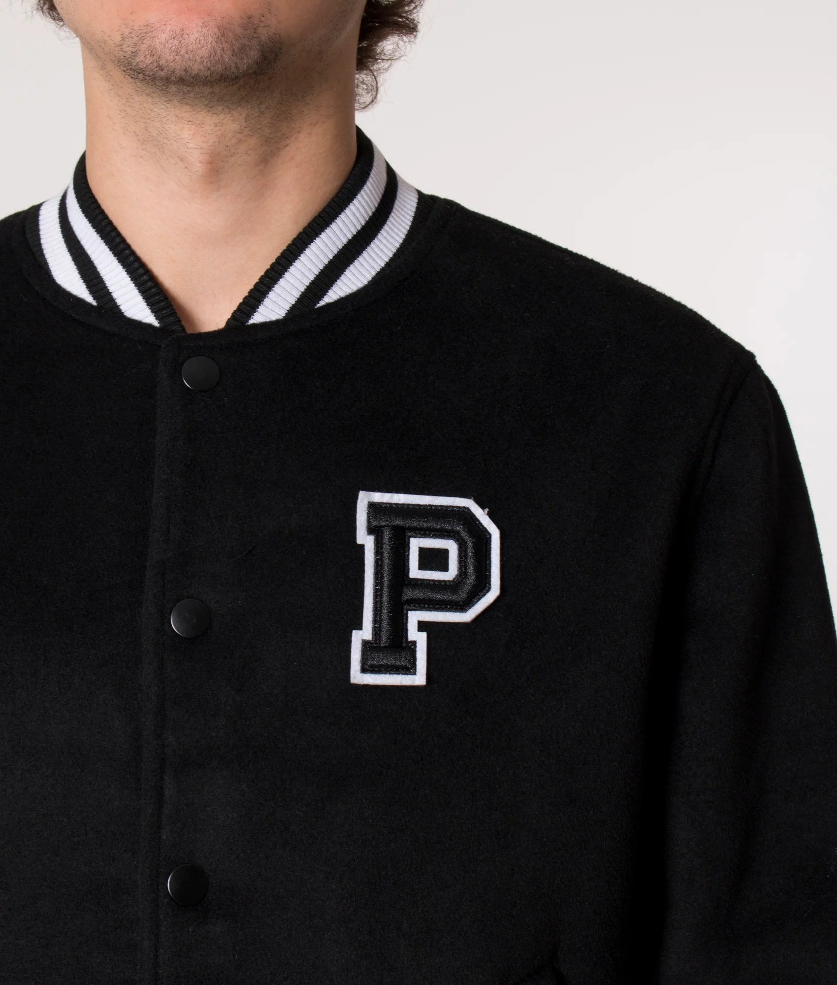 Relaxed Fit Bay Bomber College Jacket - Image 2