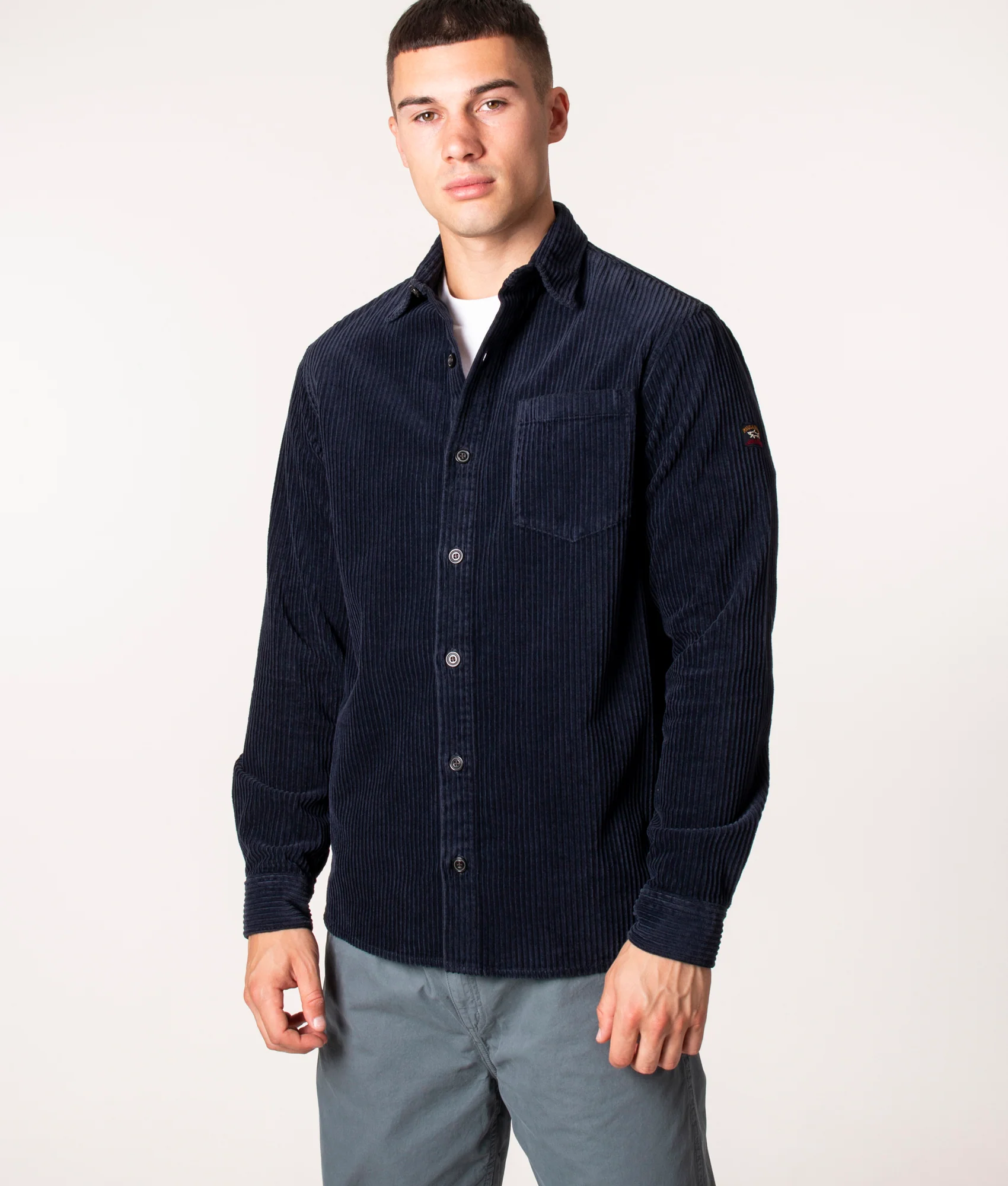 Garment Dyed Corduroy Overshirt - Image 3