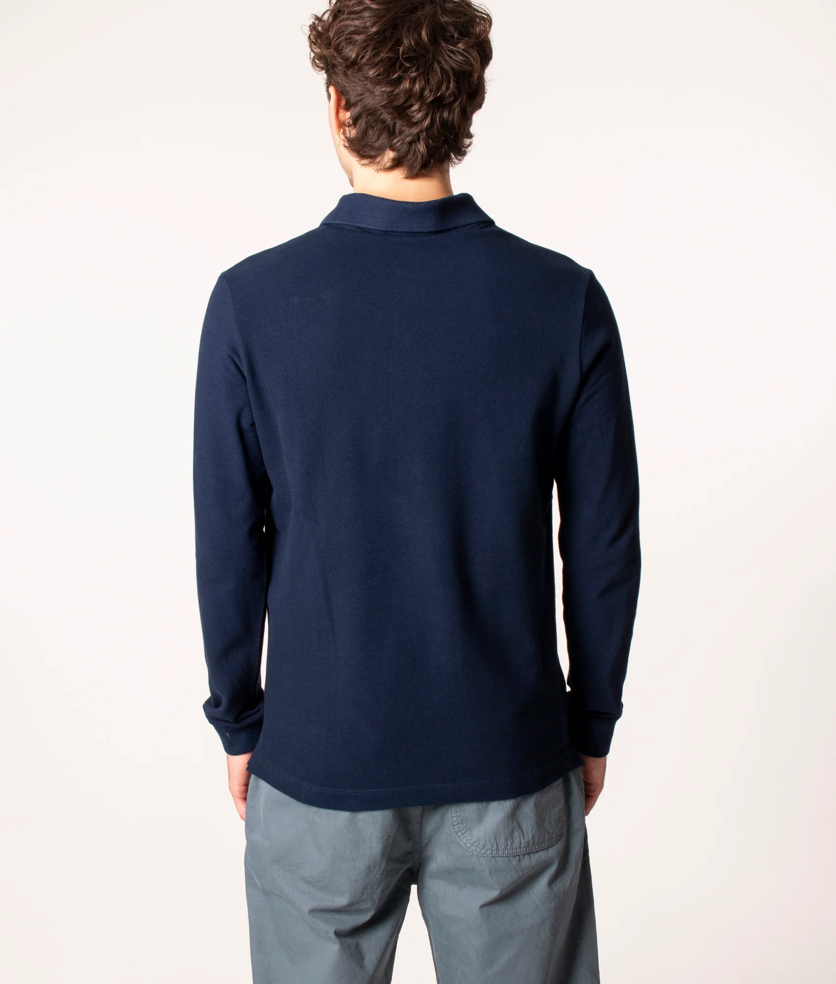 Slim Fit Long Sleeve Polo Shirt - Image 3