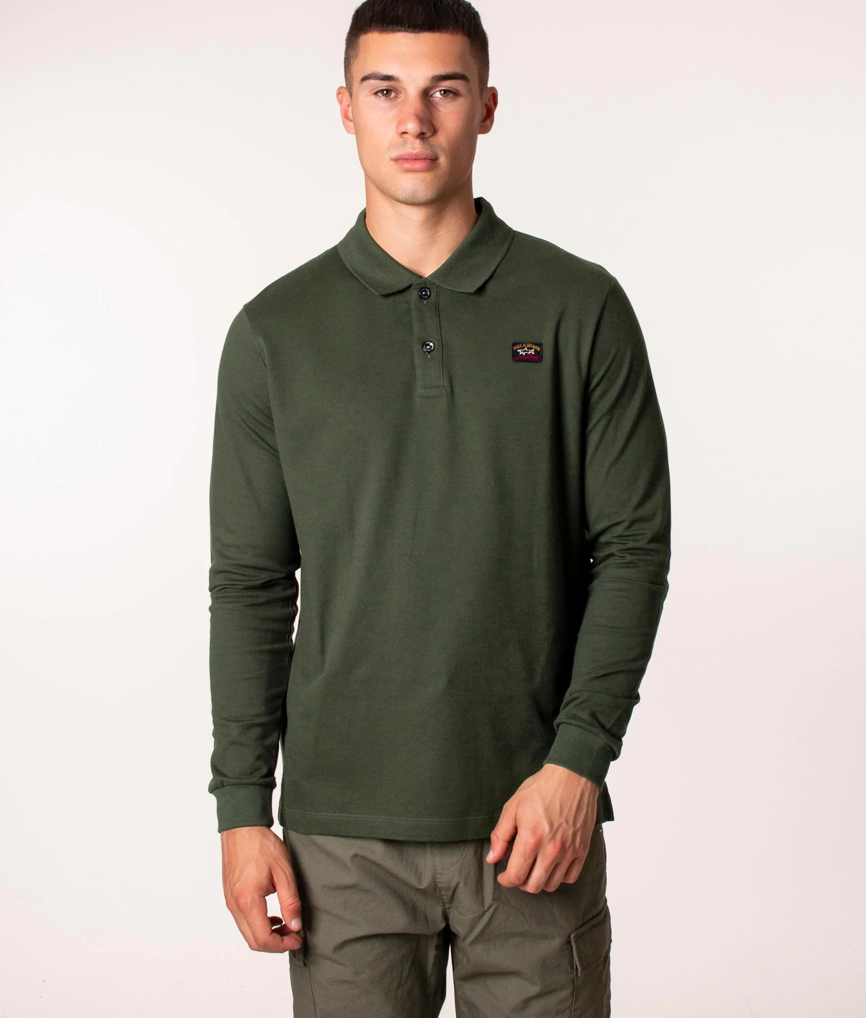 Slim Fit Long Sleeve Polo Shirt