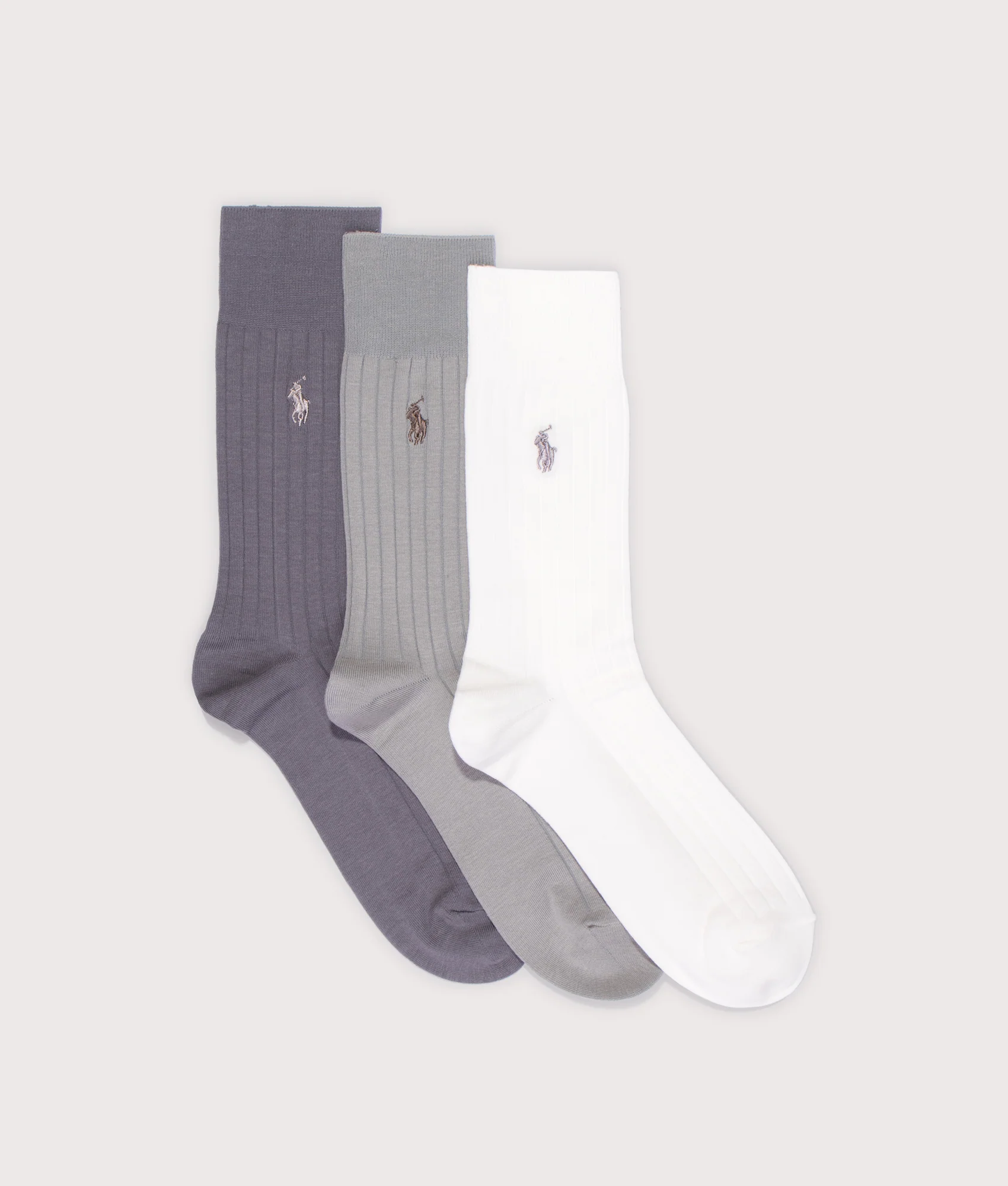 3 Pack of Egyptian Rib Crew Socks