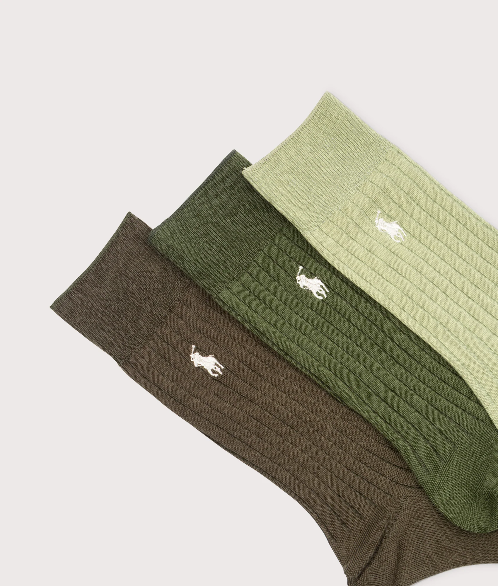 3 Pack Ribbed Cotton-blend Socks - Image 2