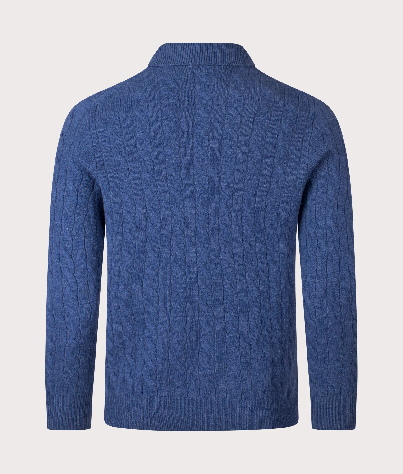 Cable Knit Cashmere Polo Neck Jumper - Image 3