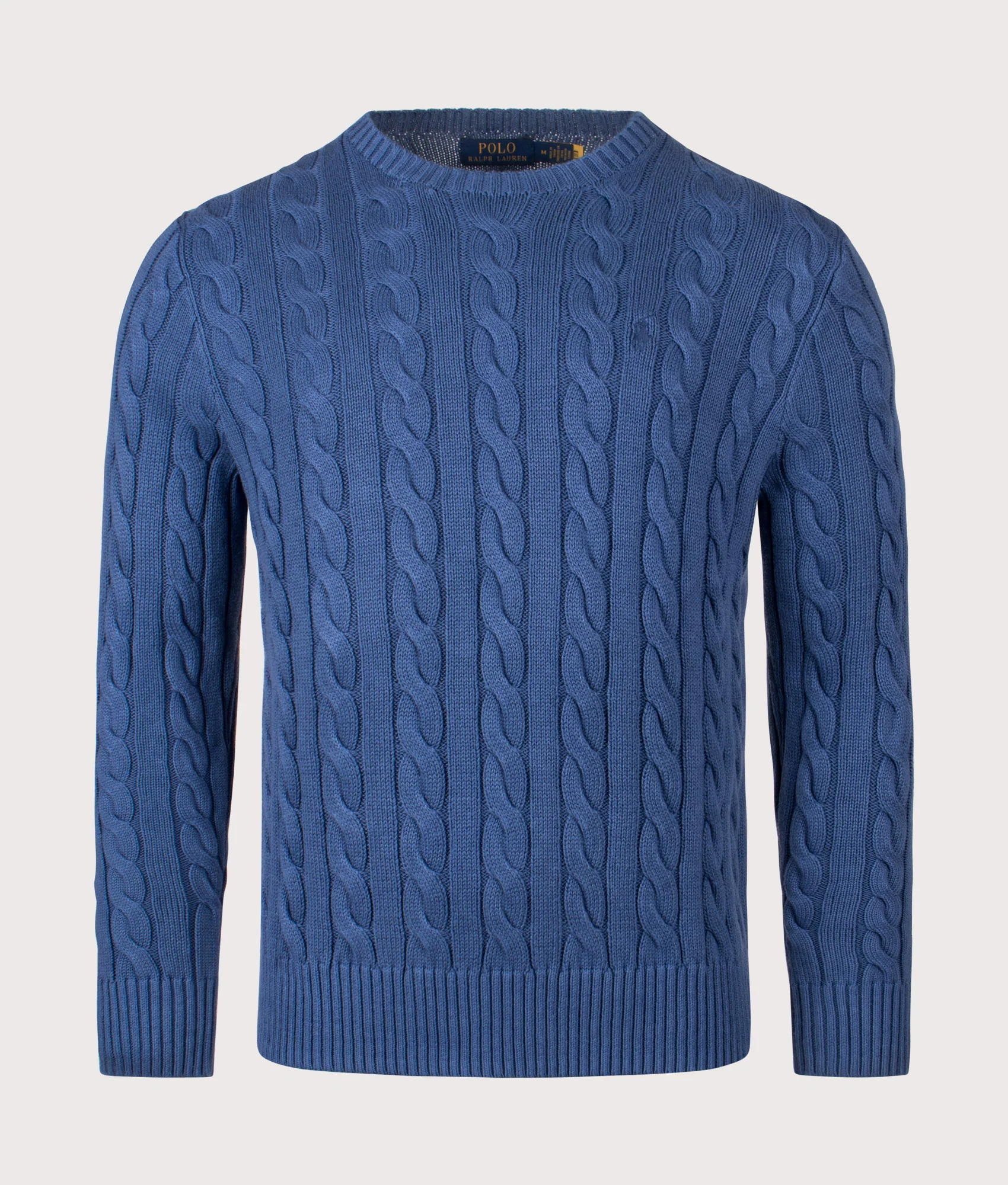 Cable-Knit Garment-Dyed Cotton Jumper