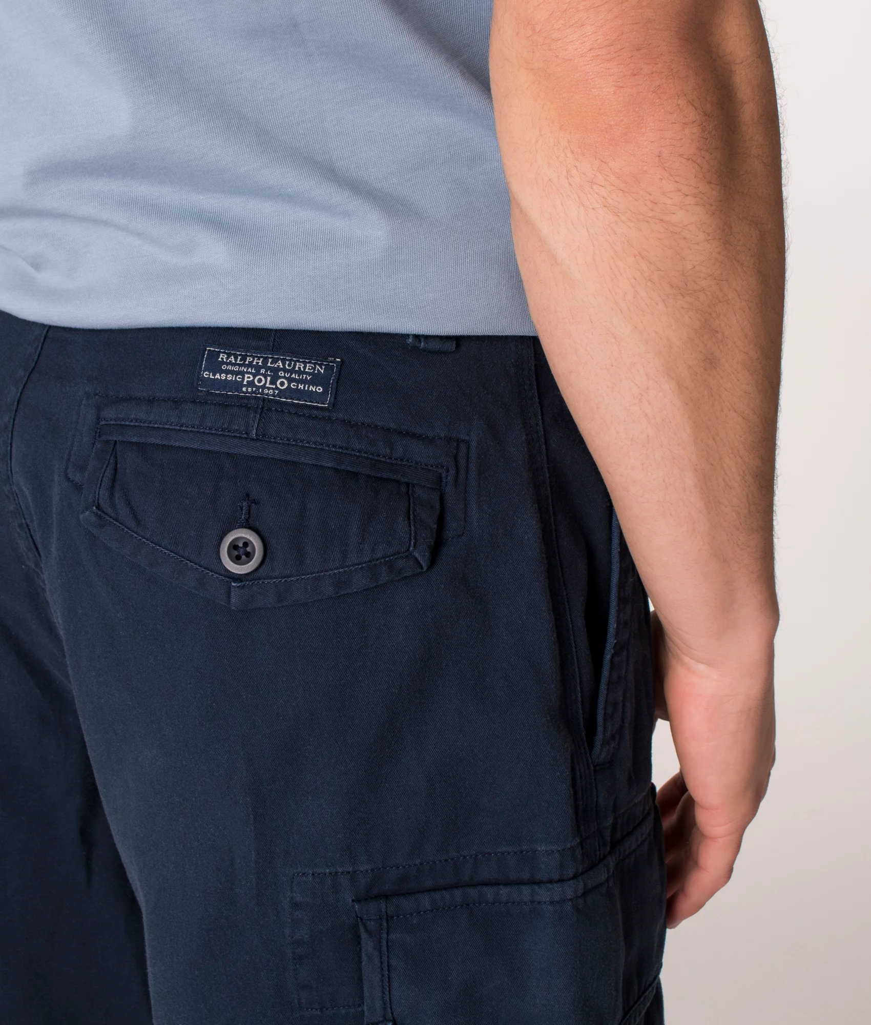 Regular Fit Stonewashed Cargo Shorts - Image 3