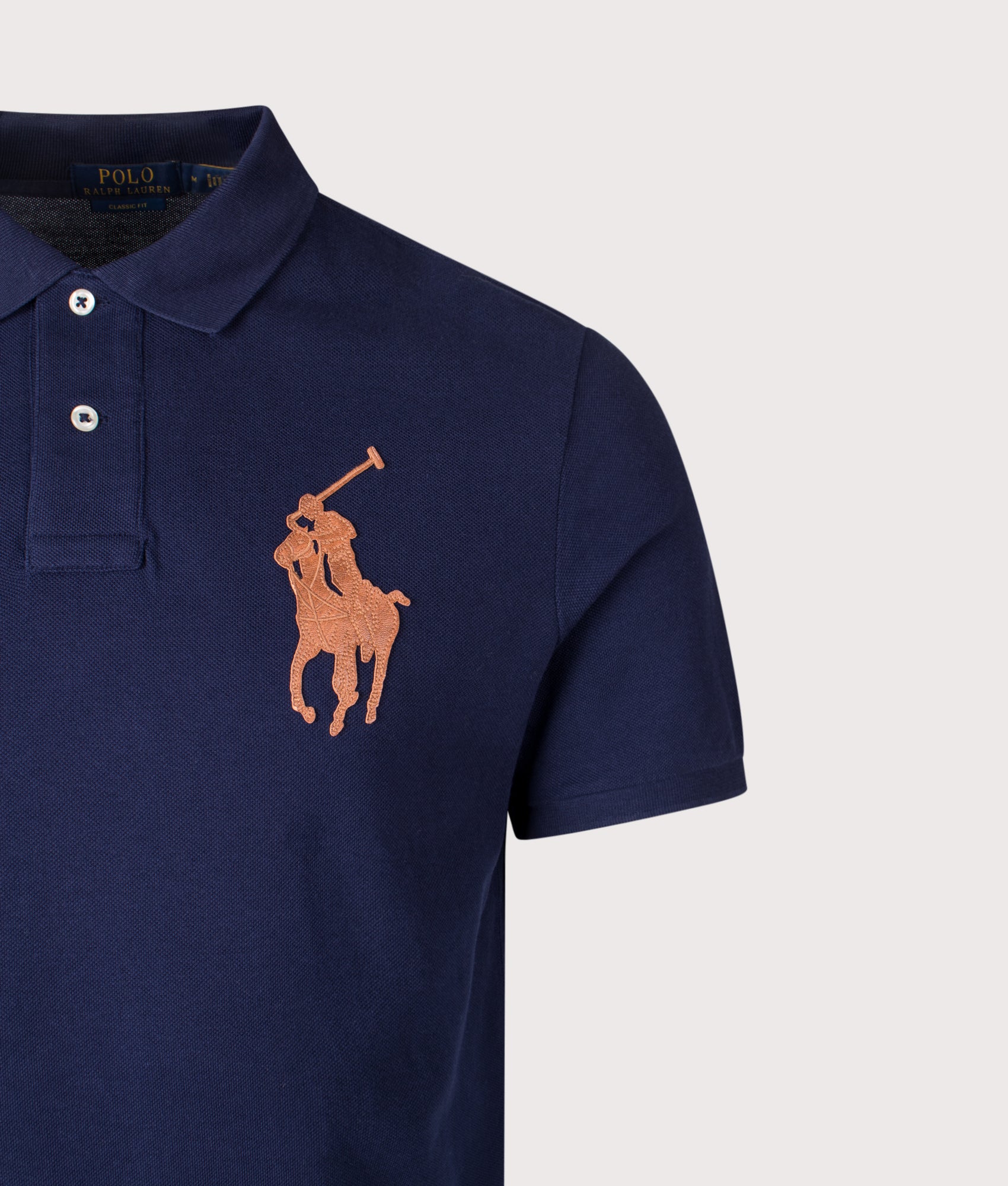 Classic Fit Leather-Pony Mesh Polo Shirt - Image 2