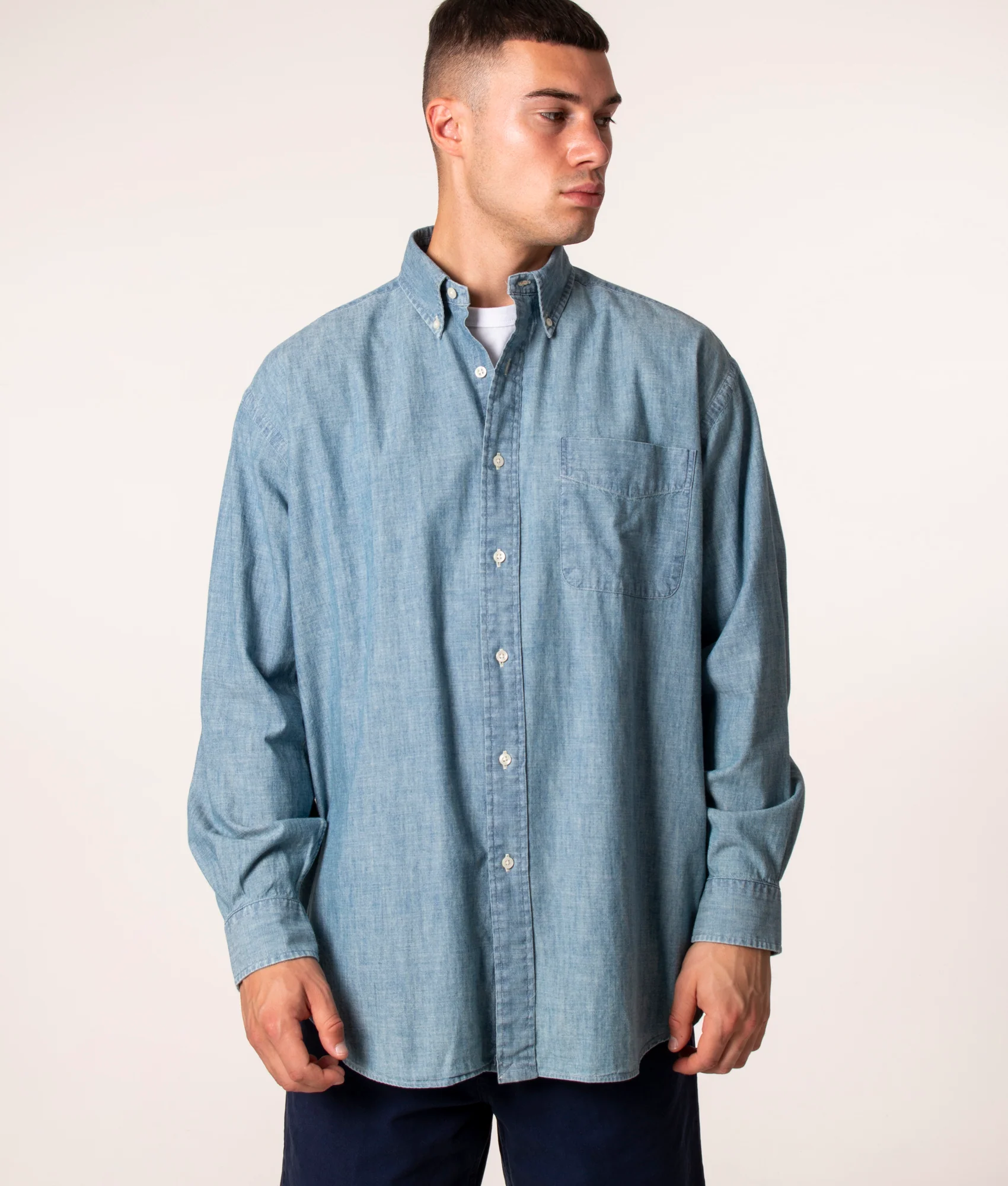 Oversized Classic Fit Pocket Shirt - Image 4