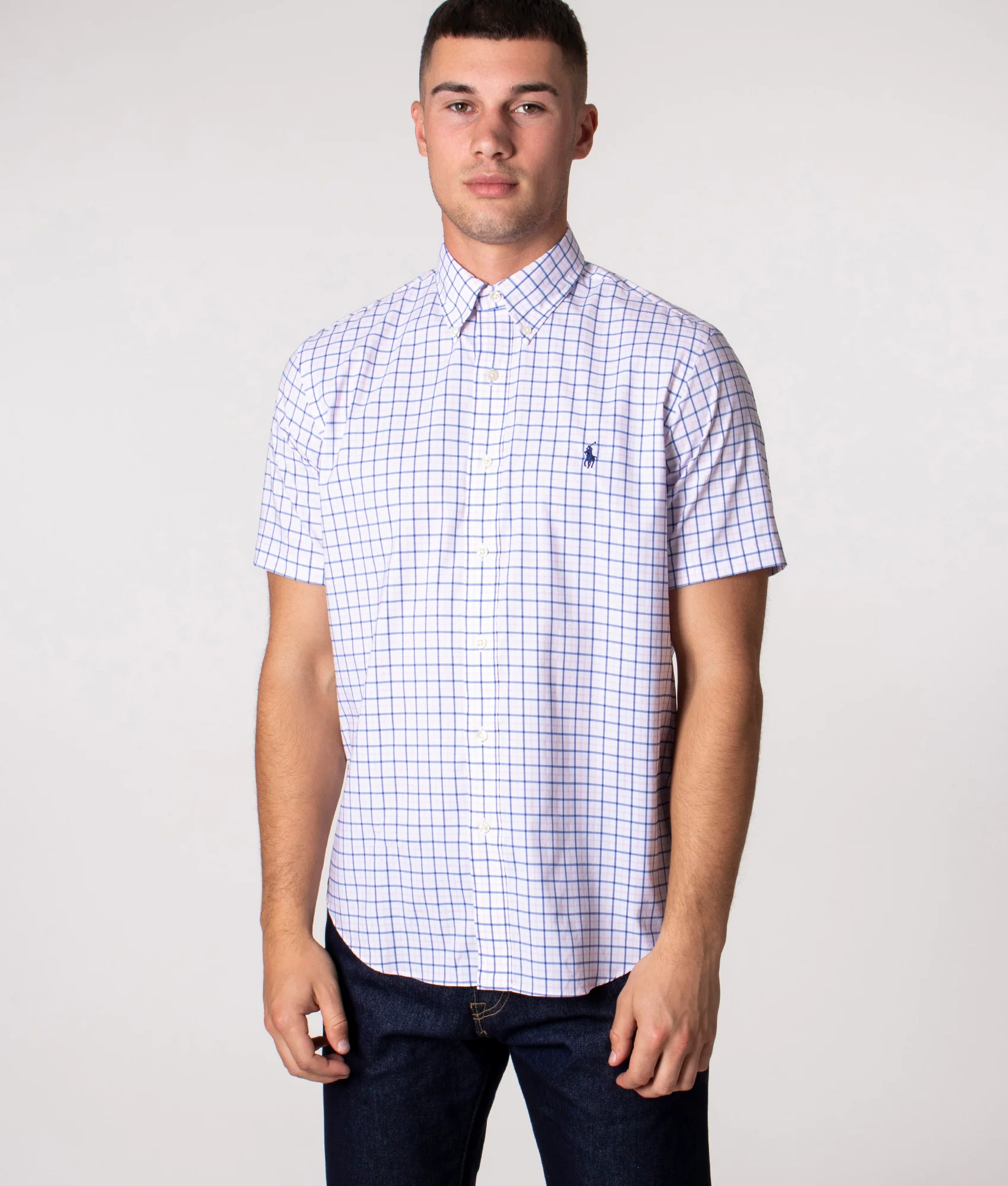 Short Sleeve Checkered Shirt