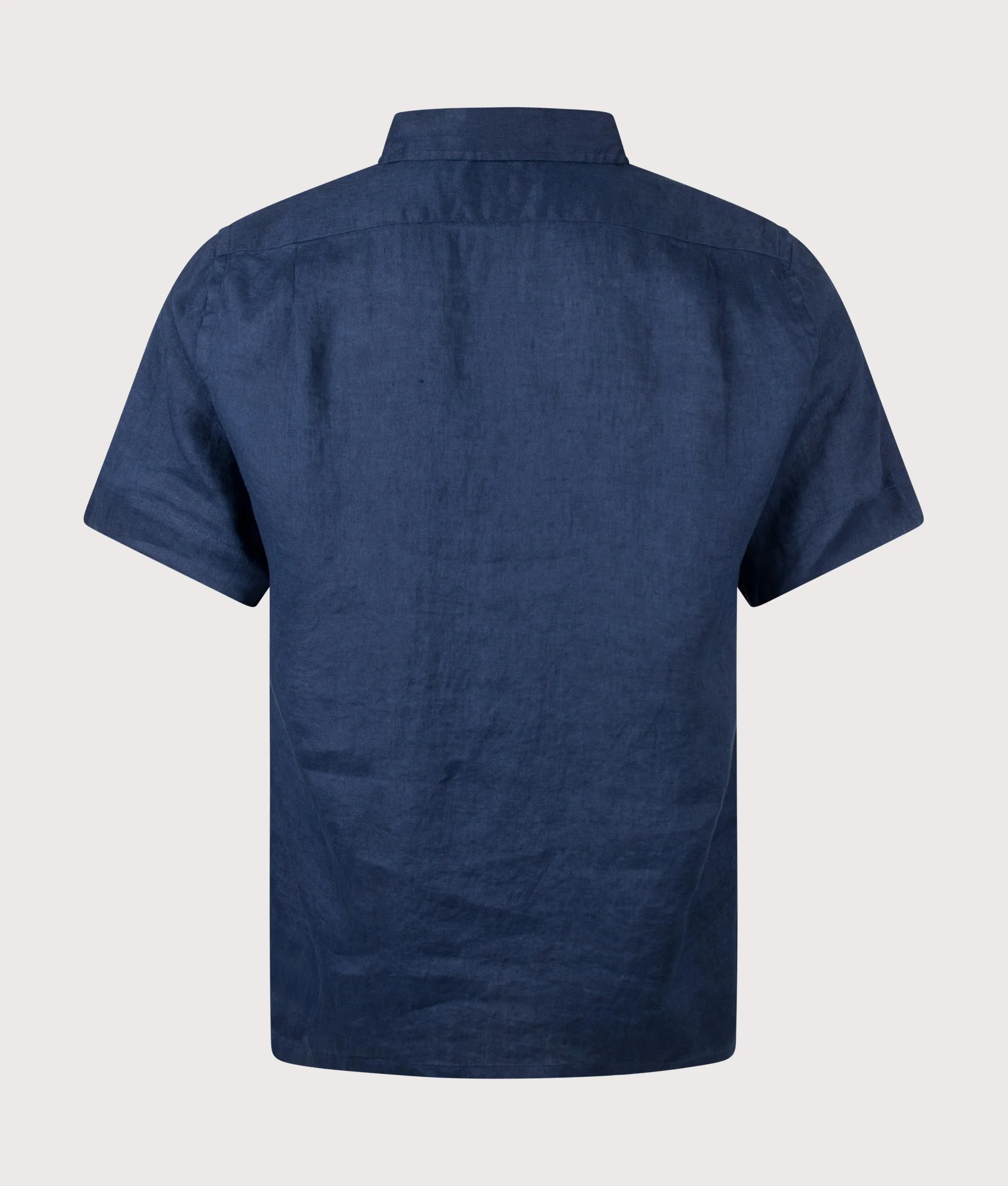 Classic Fit Short Sleeve Linen Camp Shirt - Image 3