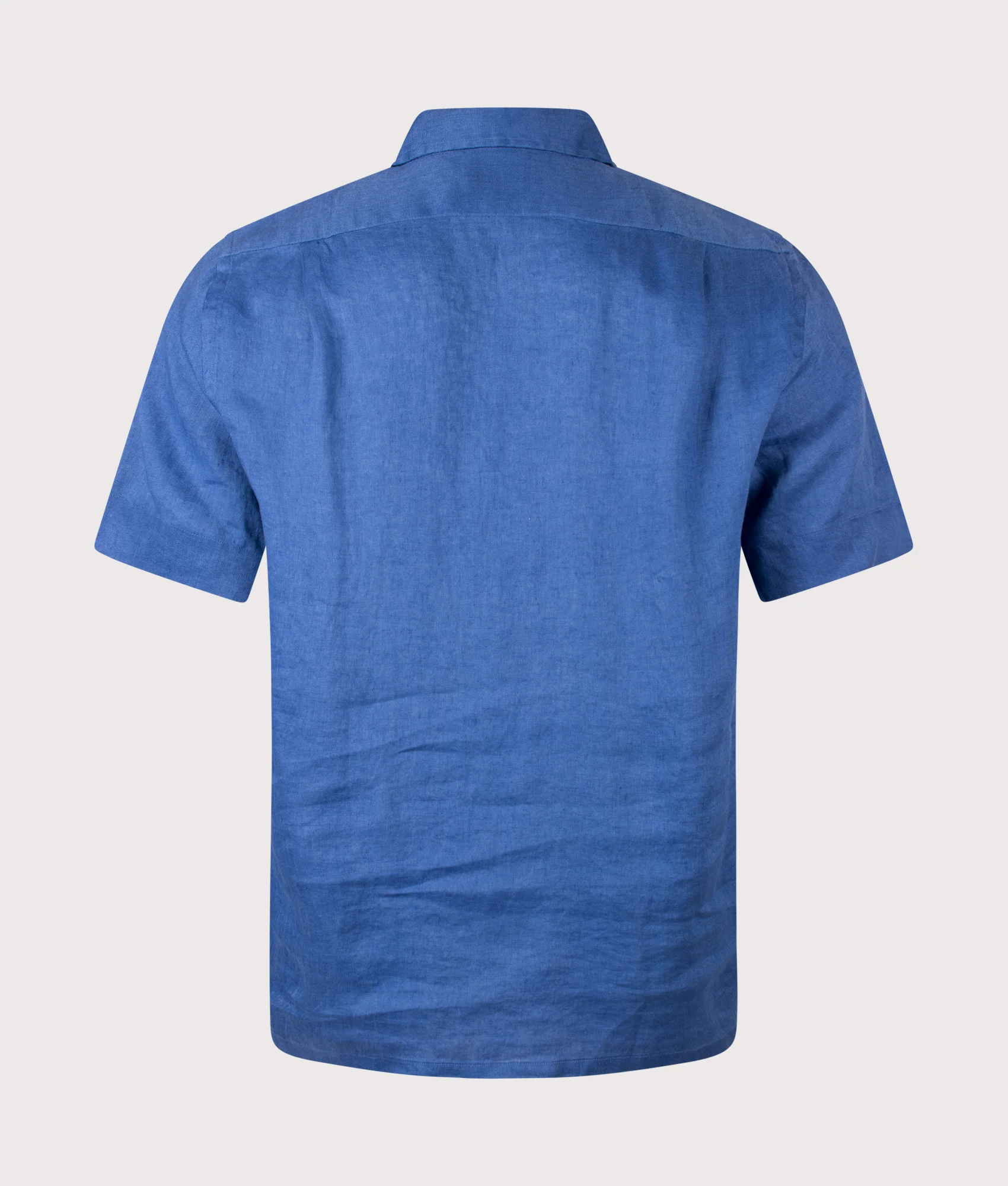 Classic Fit Short Sleeve Linen Camp Shirt - Image 4