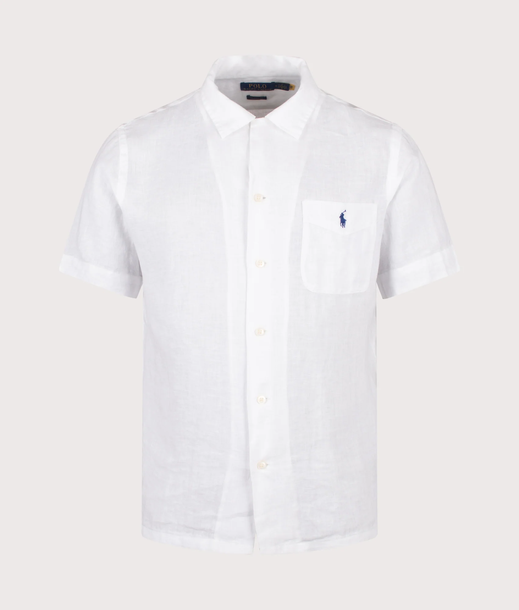 Classic Fit Short Sleeve Linen Camp Shirt