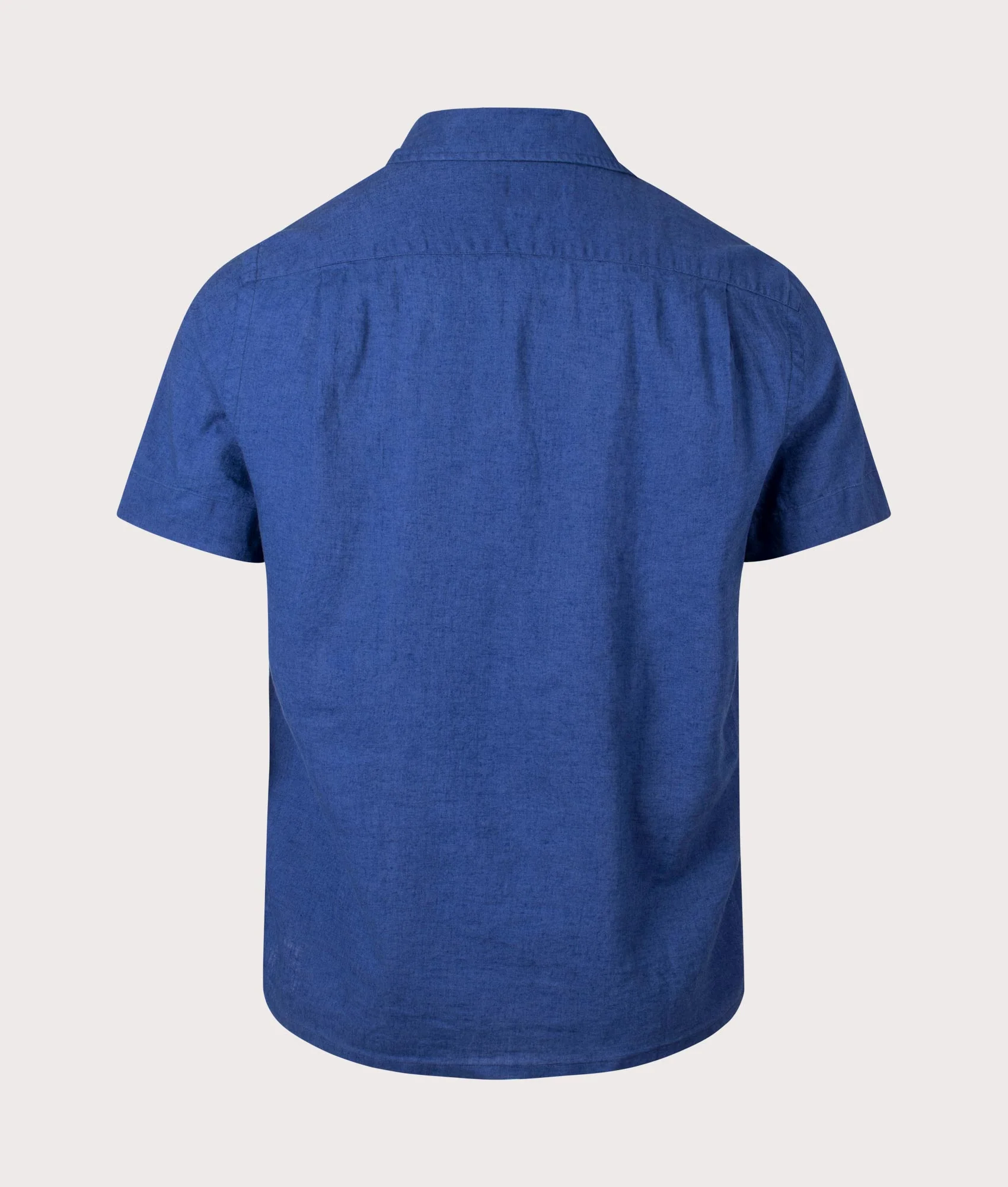 Classic Fit Short Sleeve Linen Blend Camp Shirt - Image 3