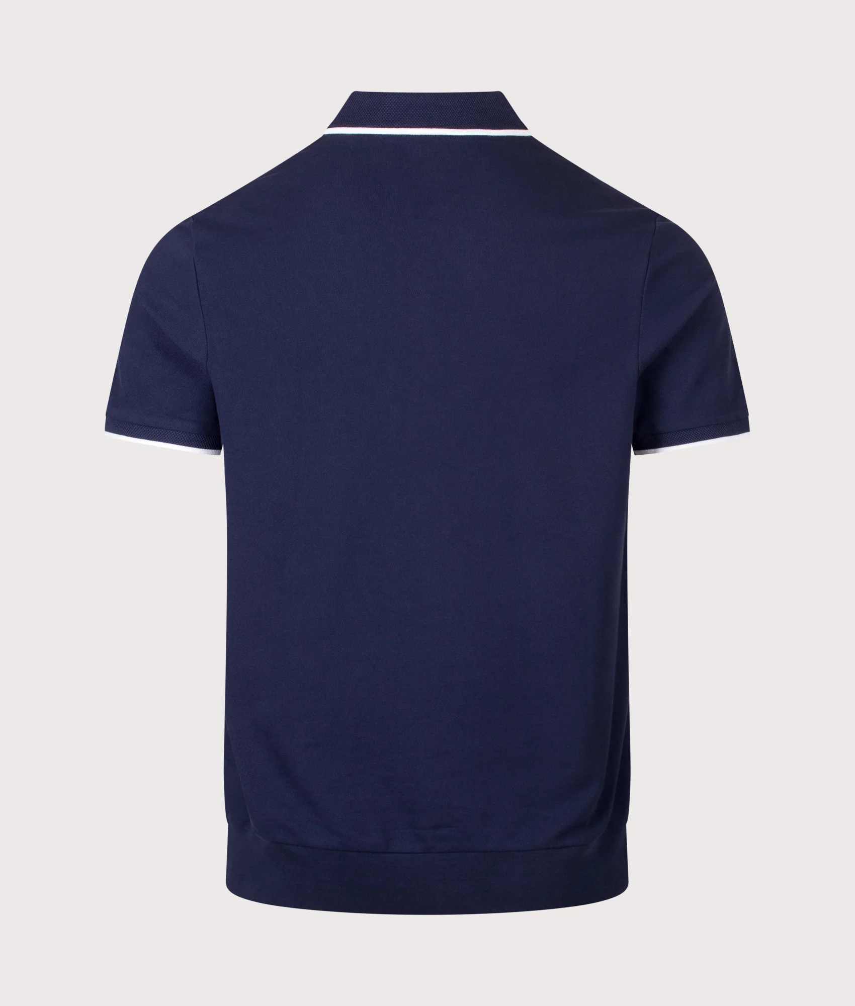 Classic Fit Stretch Mesh Zip Polo Shirt - Image 3