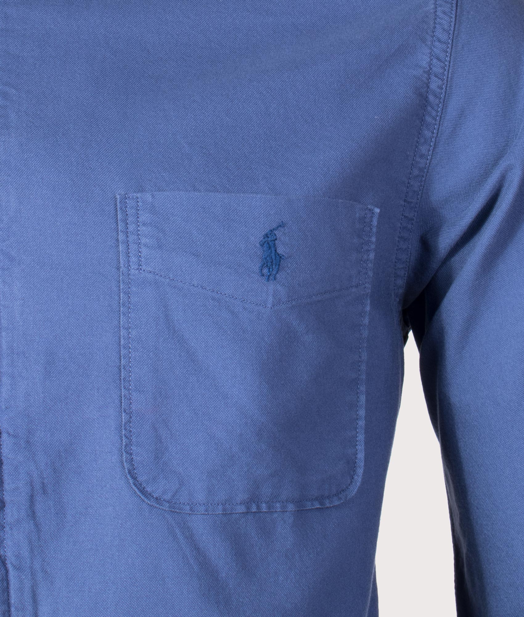 Classic Fit Garment Dyed Oxford Overshirt - Image 2