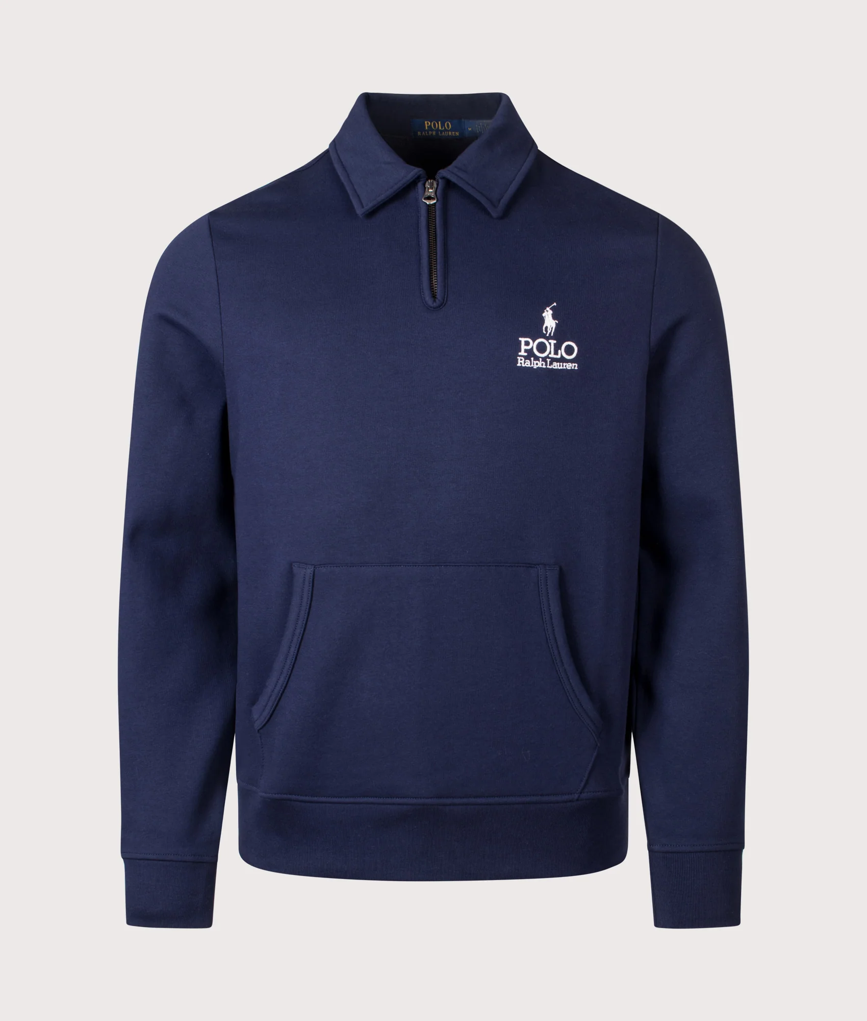 Collared Quarter Zip Logo Sweatshirt