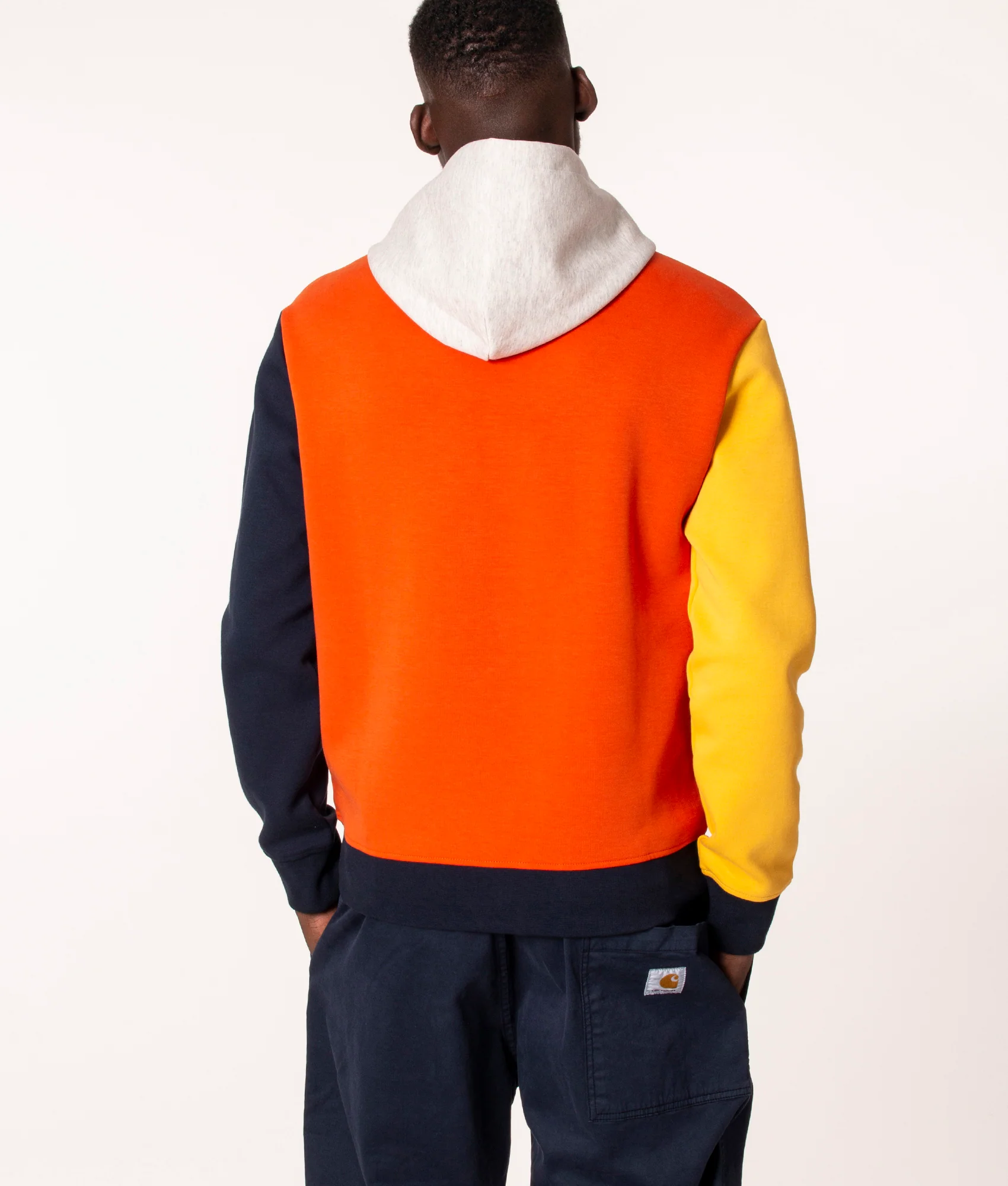 Colour-Blocked Knit Hoodie - Image 4