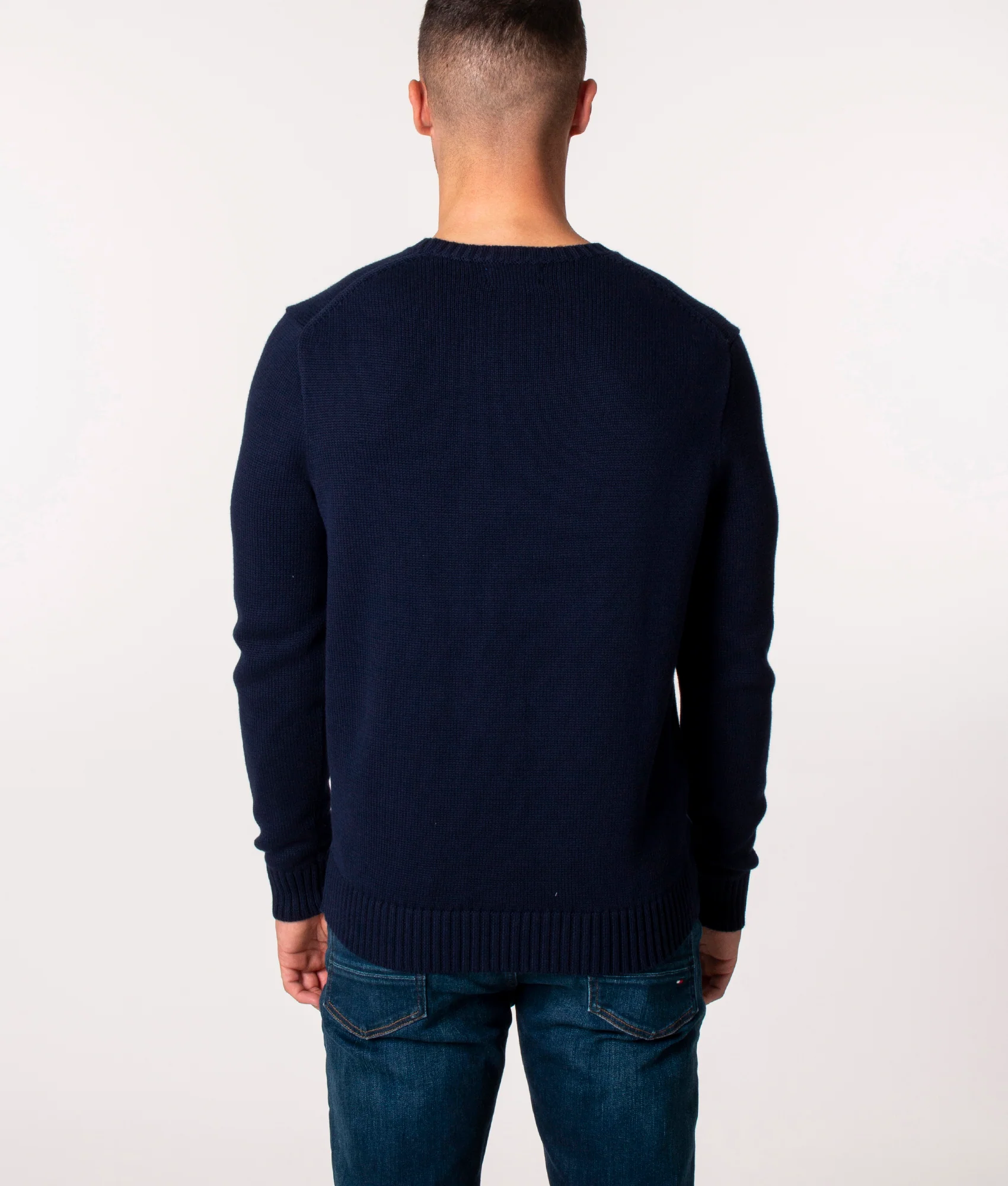 Cotton Ribbed Crew Neck Jumper - Image 4