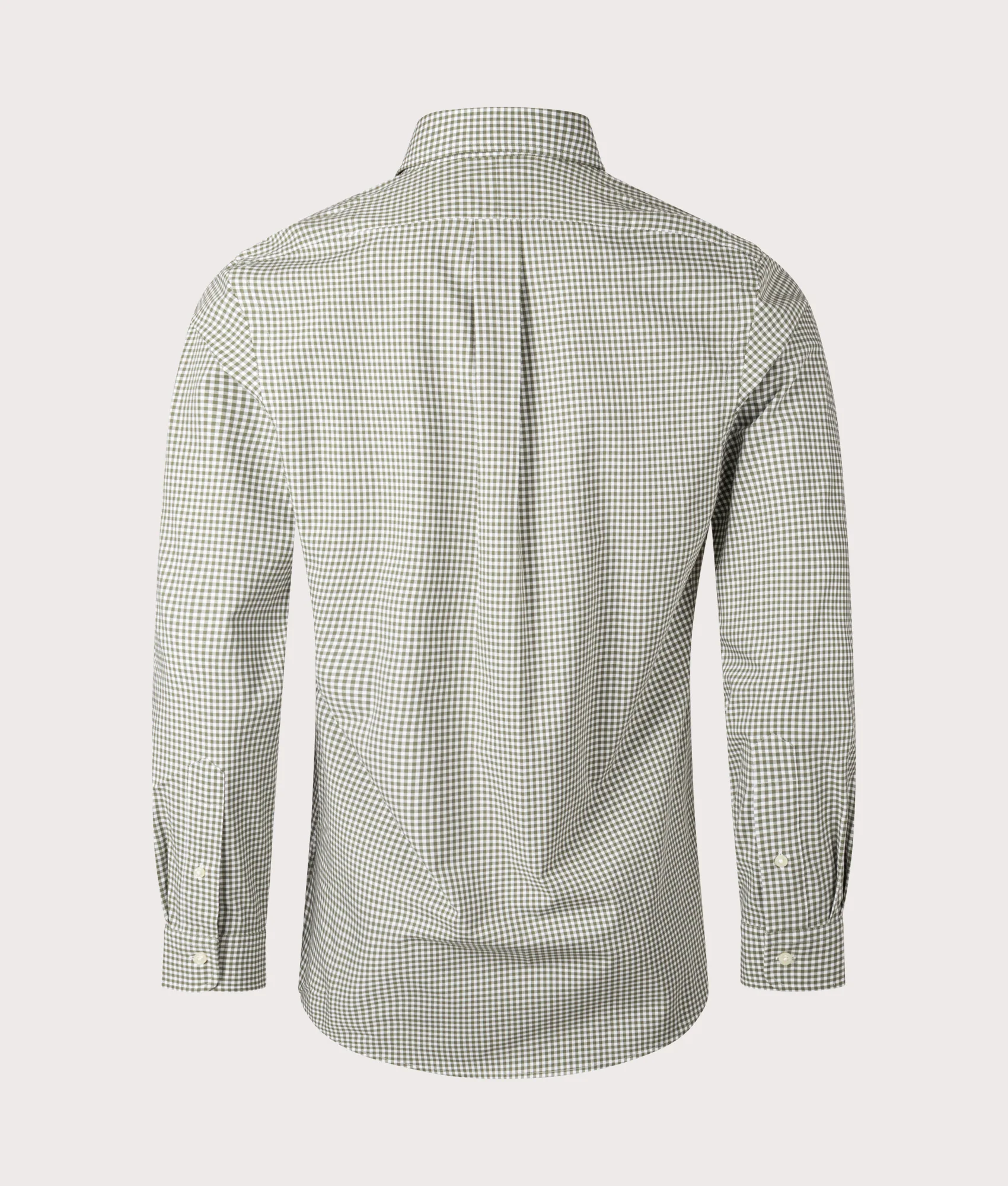 Custom Fit Gingham Poplin Shirt - Image 4