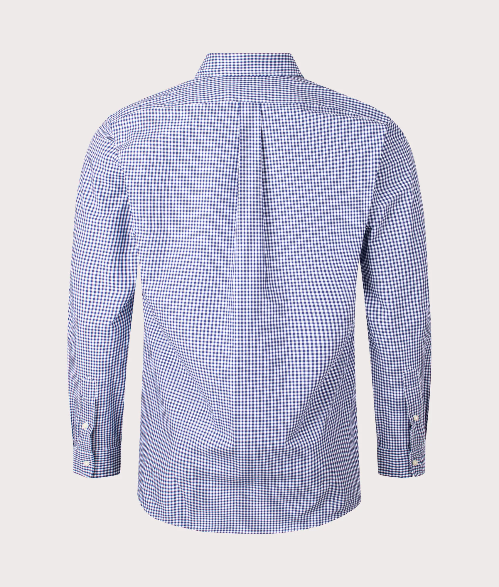 Custom Fit Gingham Stretch Poplin Shirt - Image 3