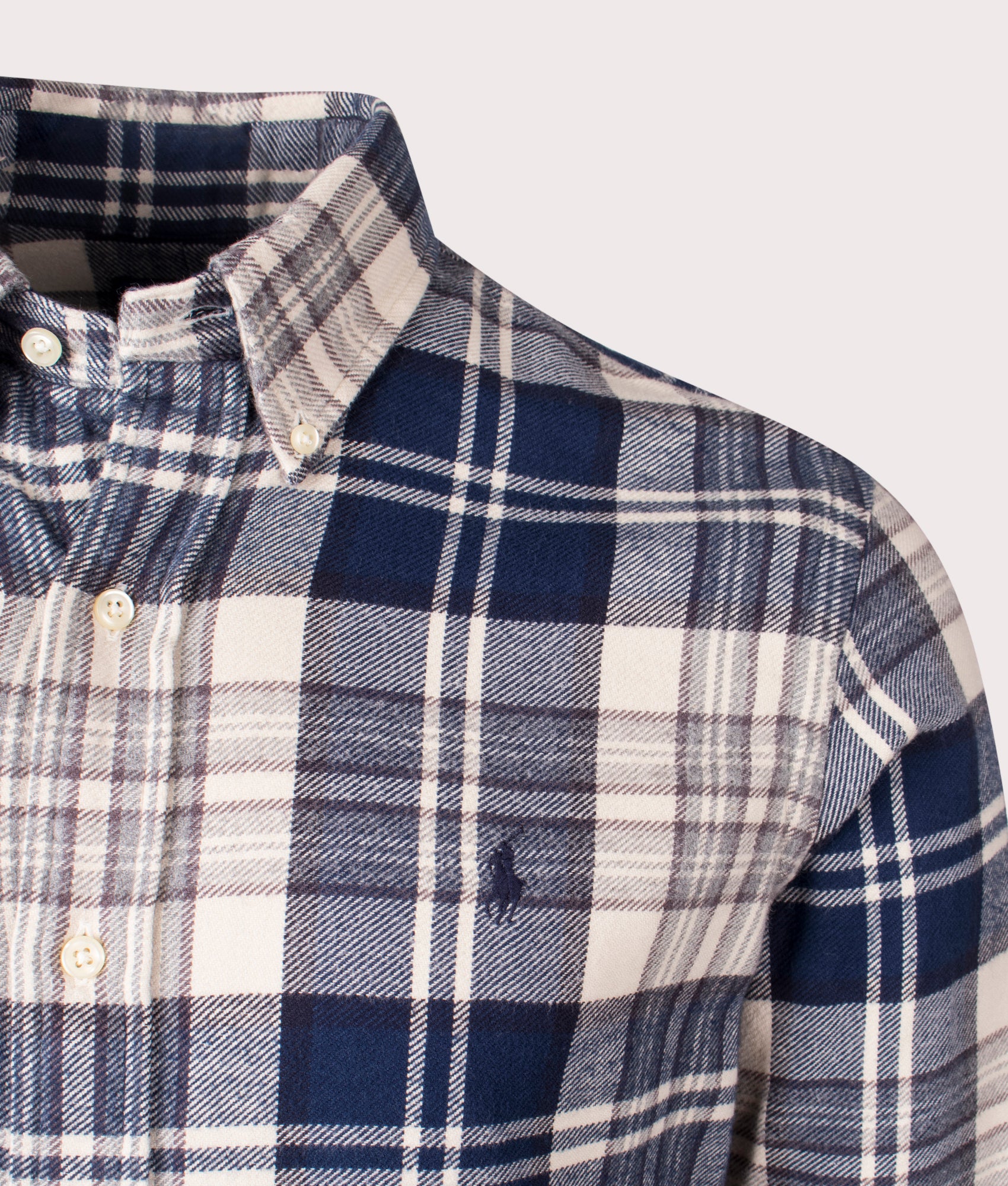 Custom Fit Plaid Brushed Flannel Shirt - Image 2
