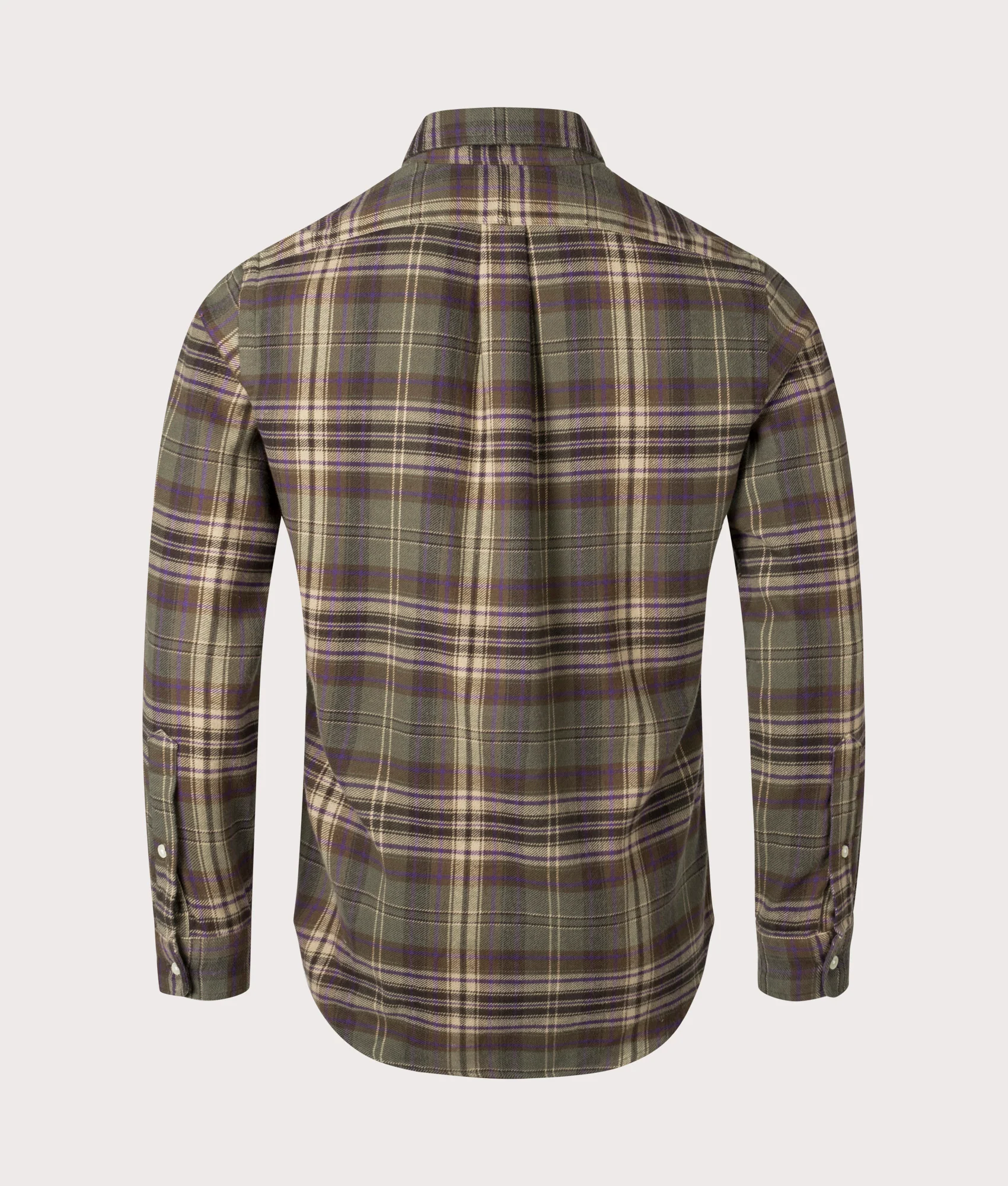 Custom Fit Plaid Brushed Flannel Shirt - Image 3
