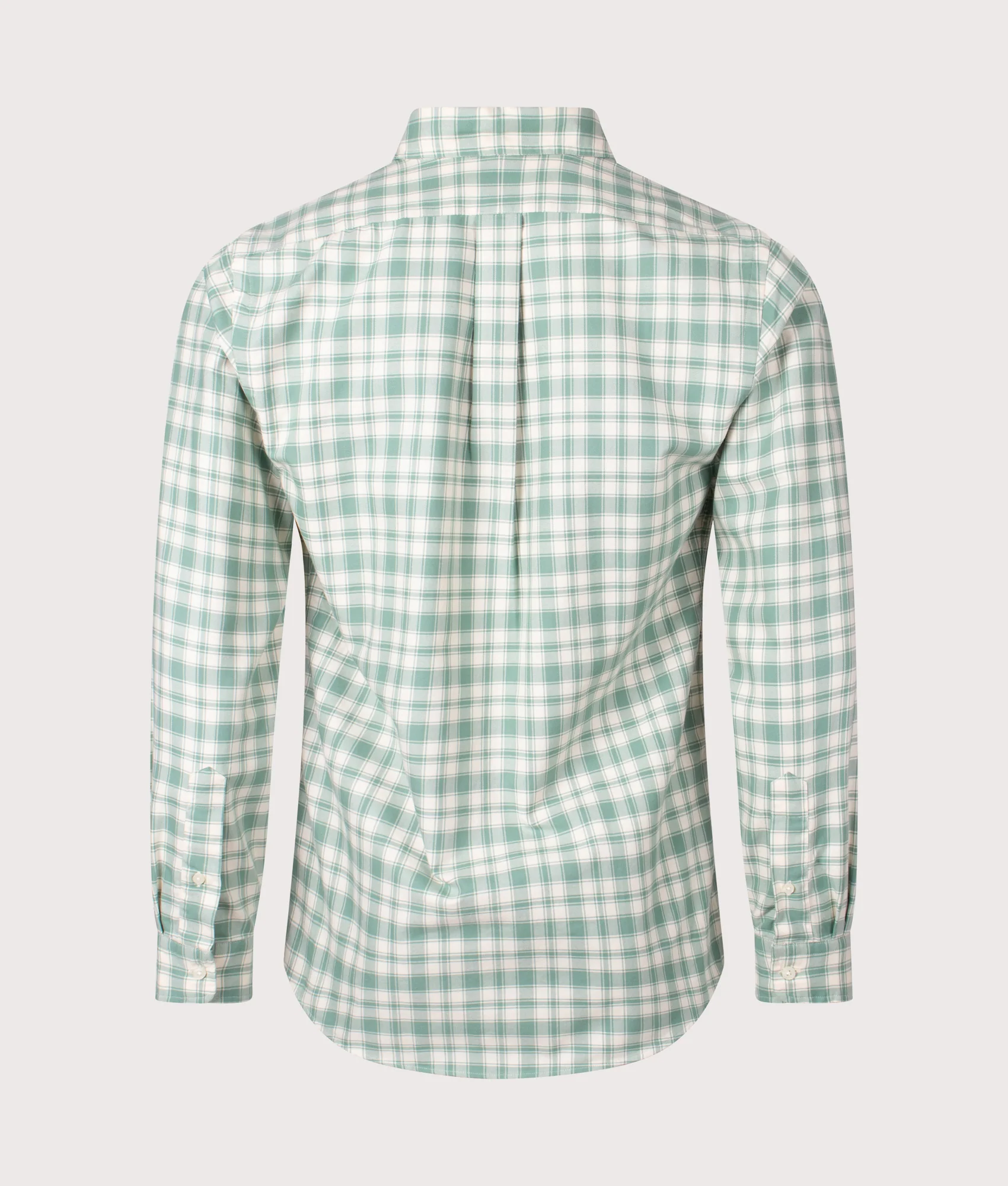 Custom Fit Plaid Oxford Shirt - Image 3