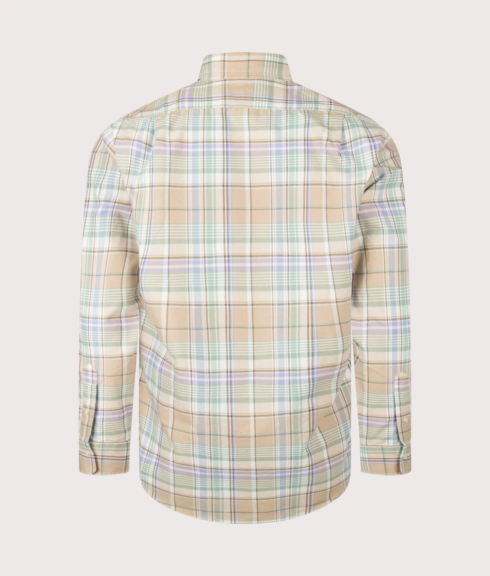 Custom Fit Plaid Oxford Shirt - Image 4