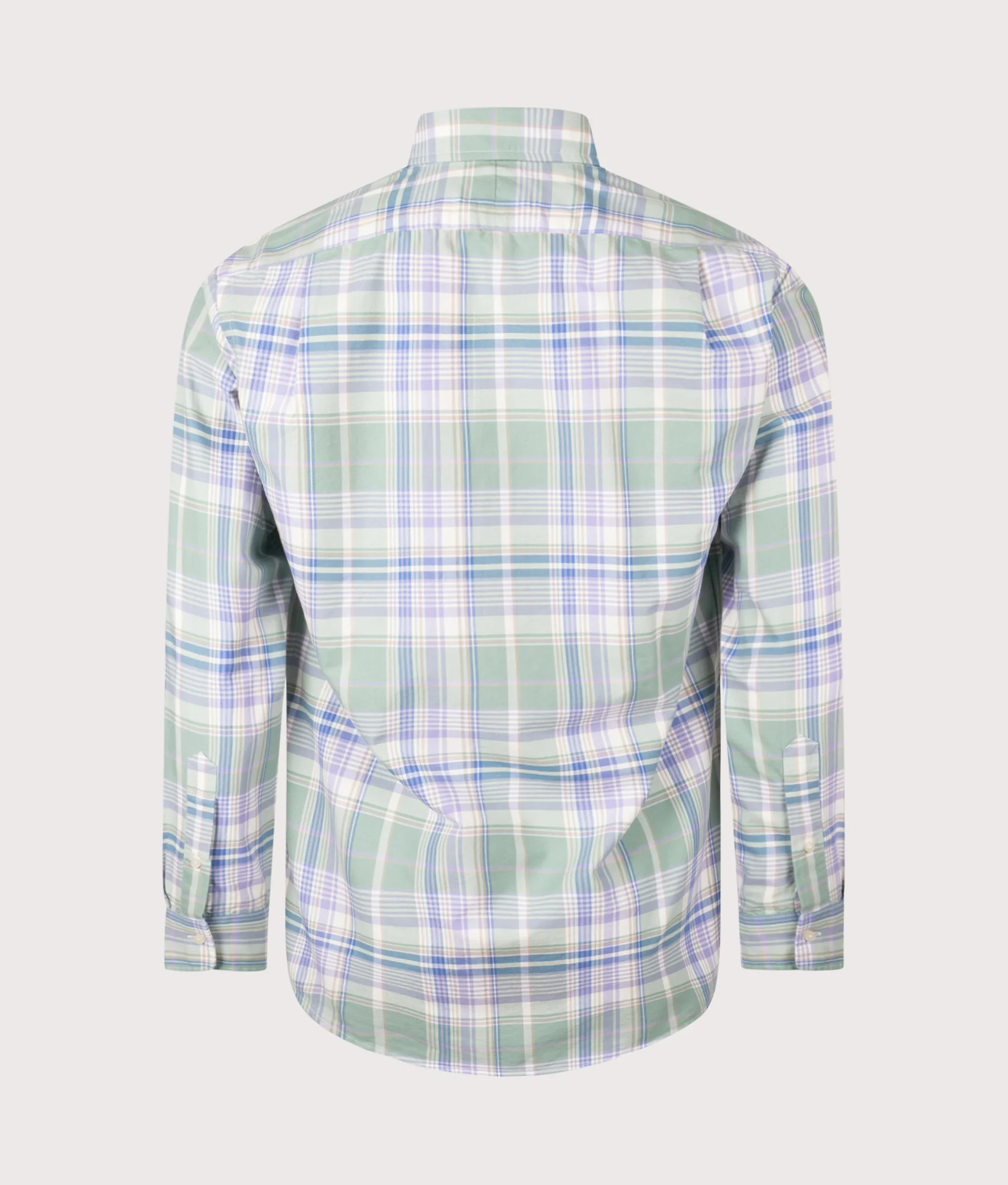 Custom Fit Plaid Oxford Shirt - Image 3