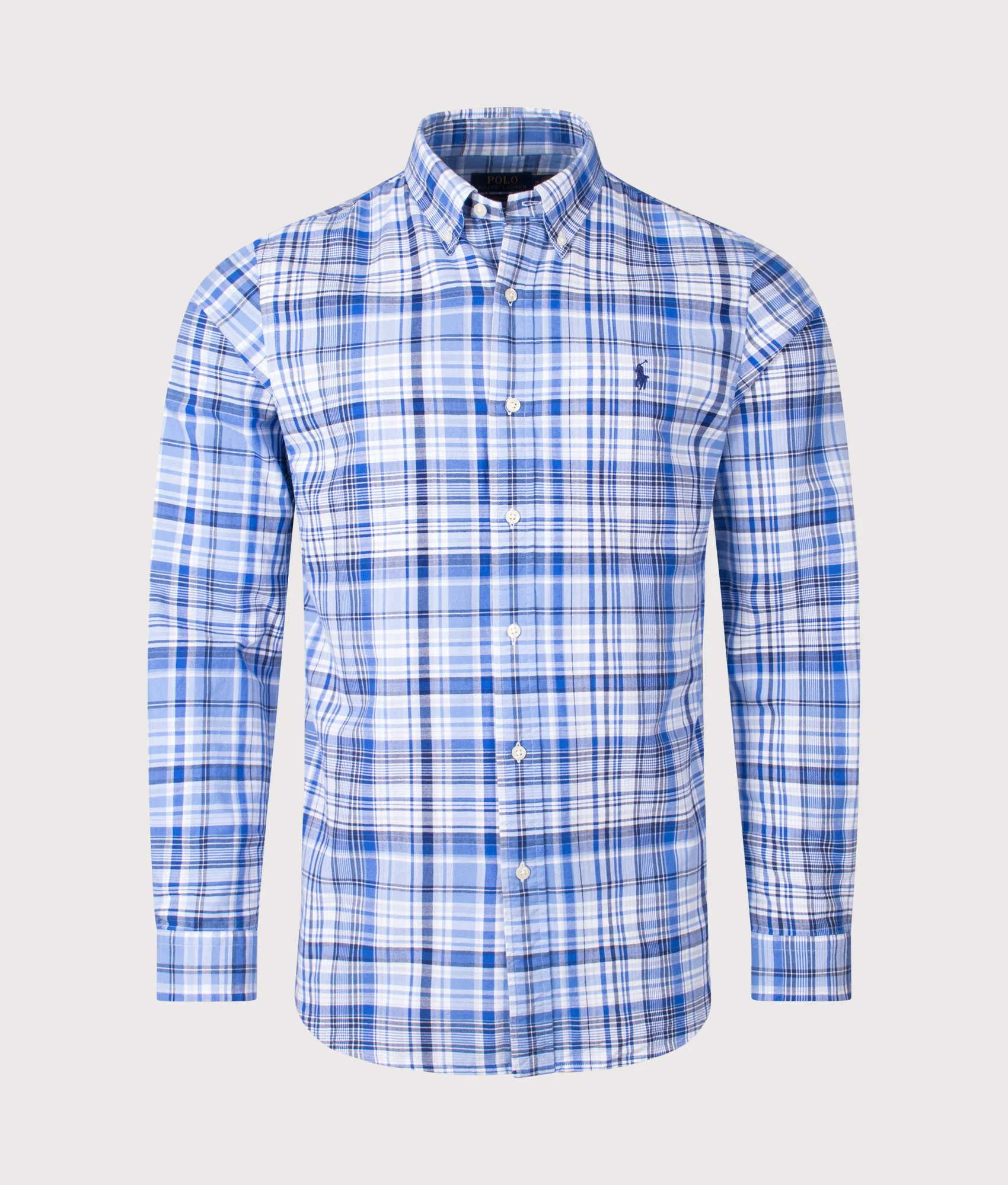 Custom Fit Plaid Oxford Shirt