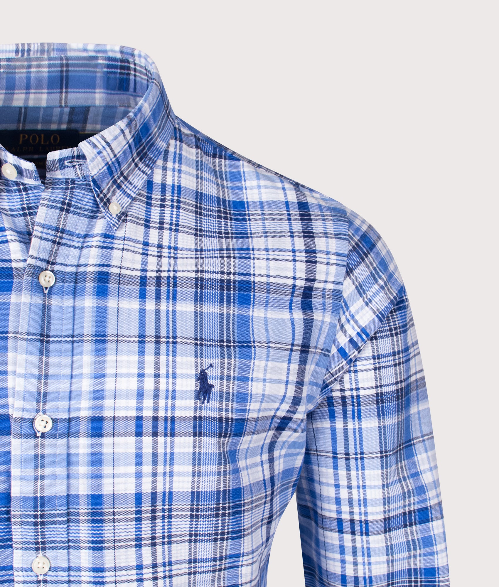 Custom Fit Plaid Oxford Shirt - Image 2
