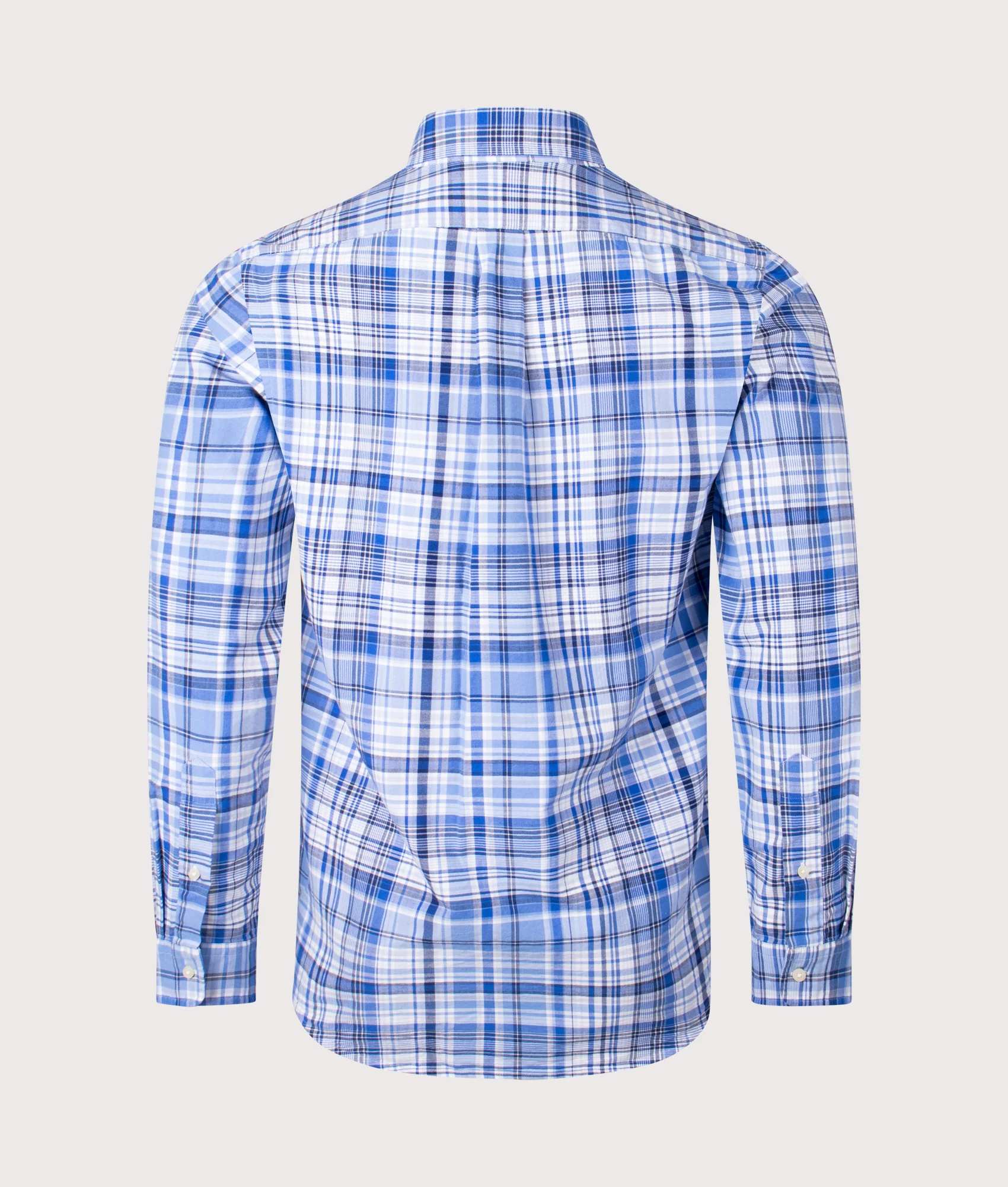 Custom Fit Plaid Oxford Shirt - Image 3