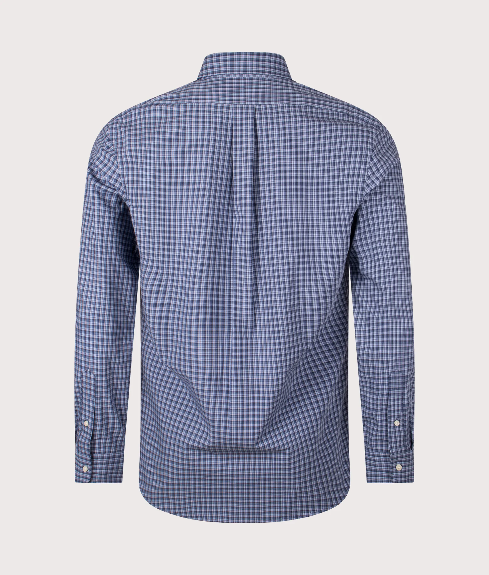 Custom Fit Plaid Stretch Poplin Shirt - Image 3
