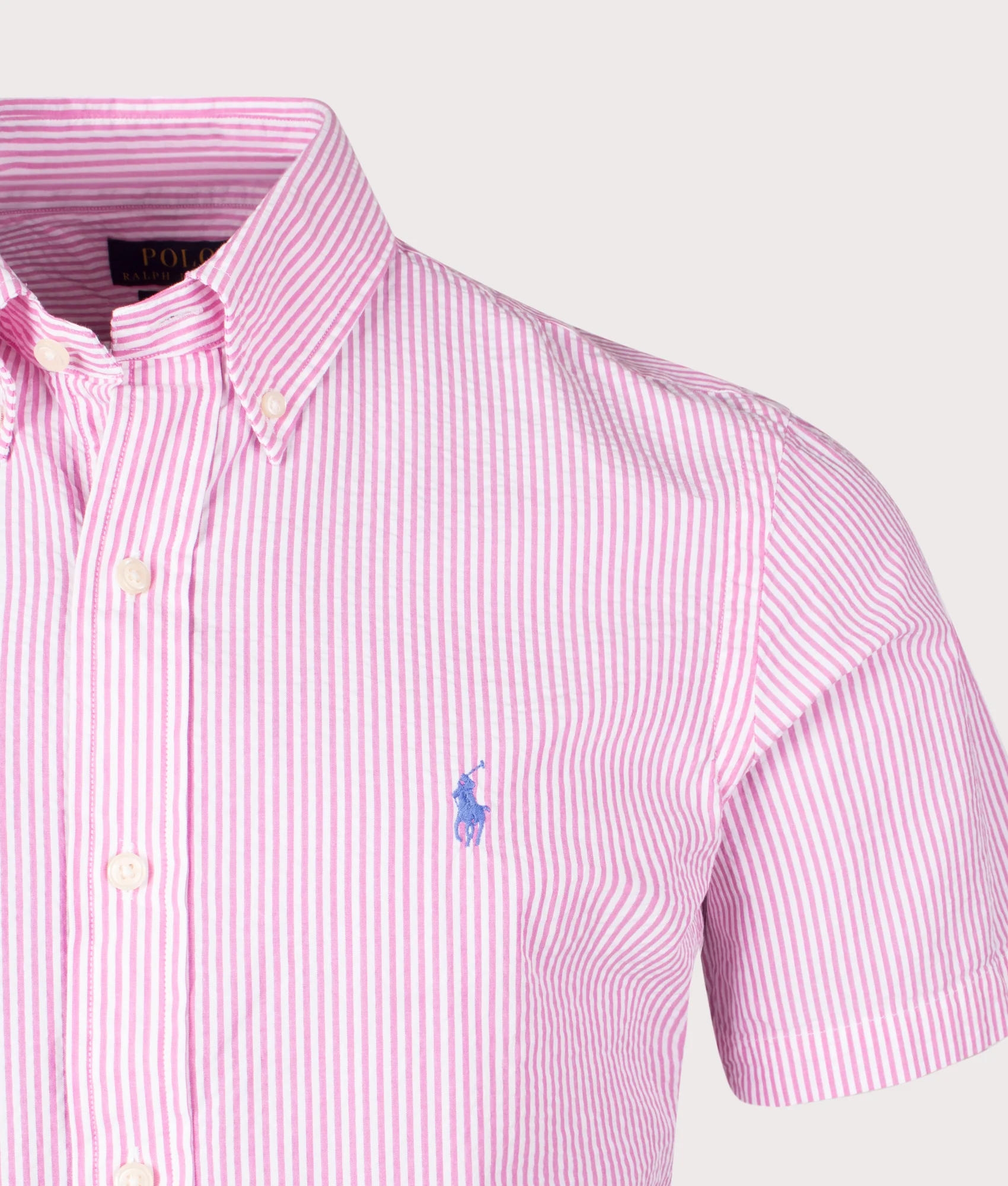 Custom Fit Short Sleeve Lightweight Stripe Shirt - Image 2