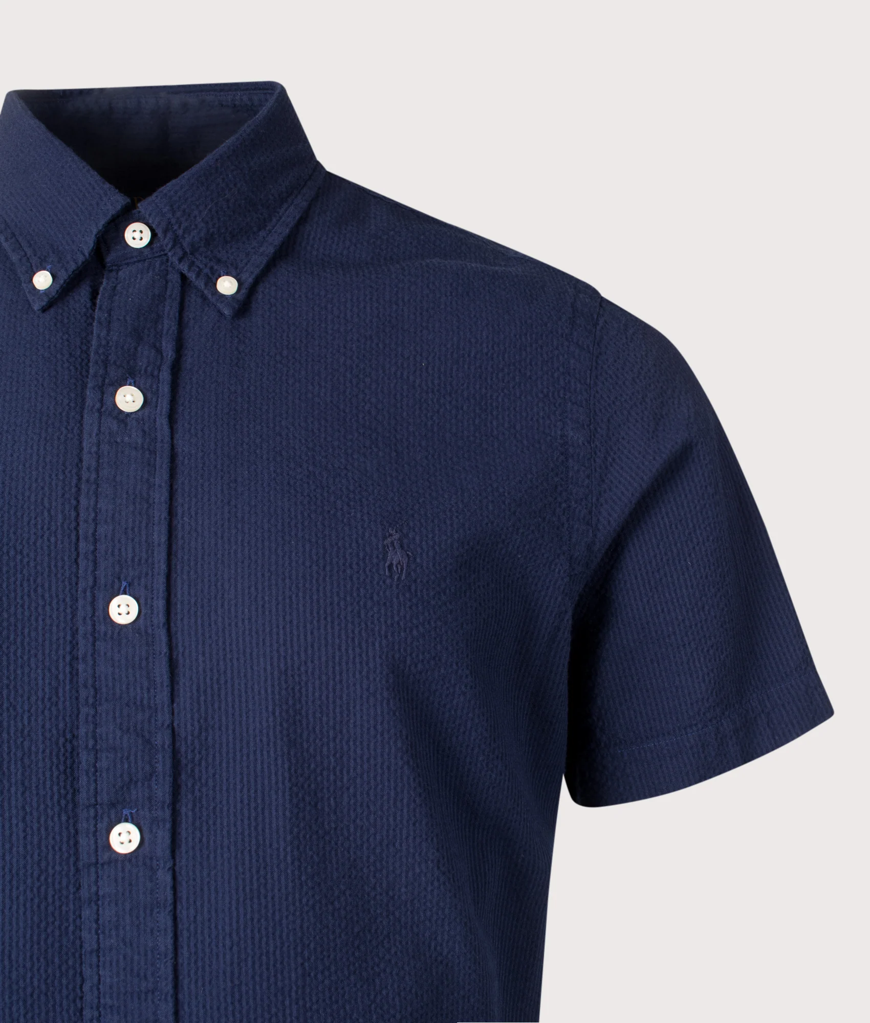 Custom Fit Short Sleeve Seersucker Shirt - Image 2