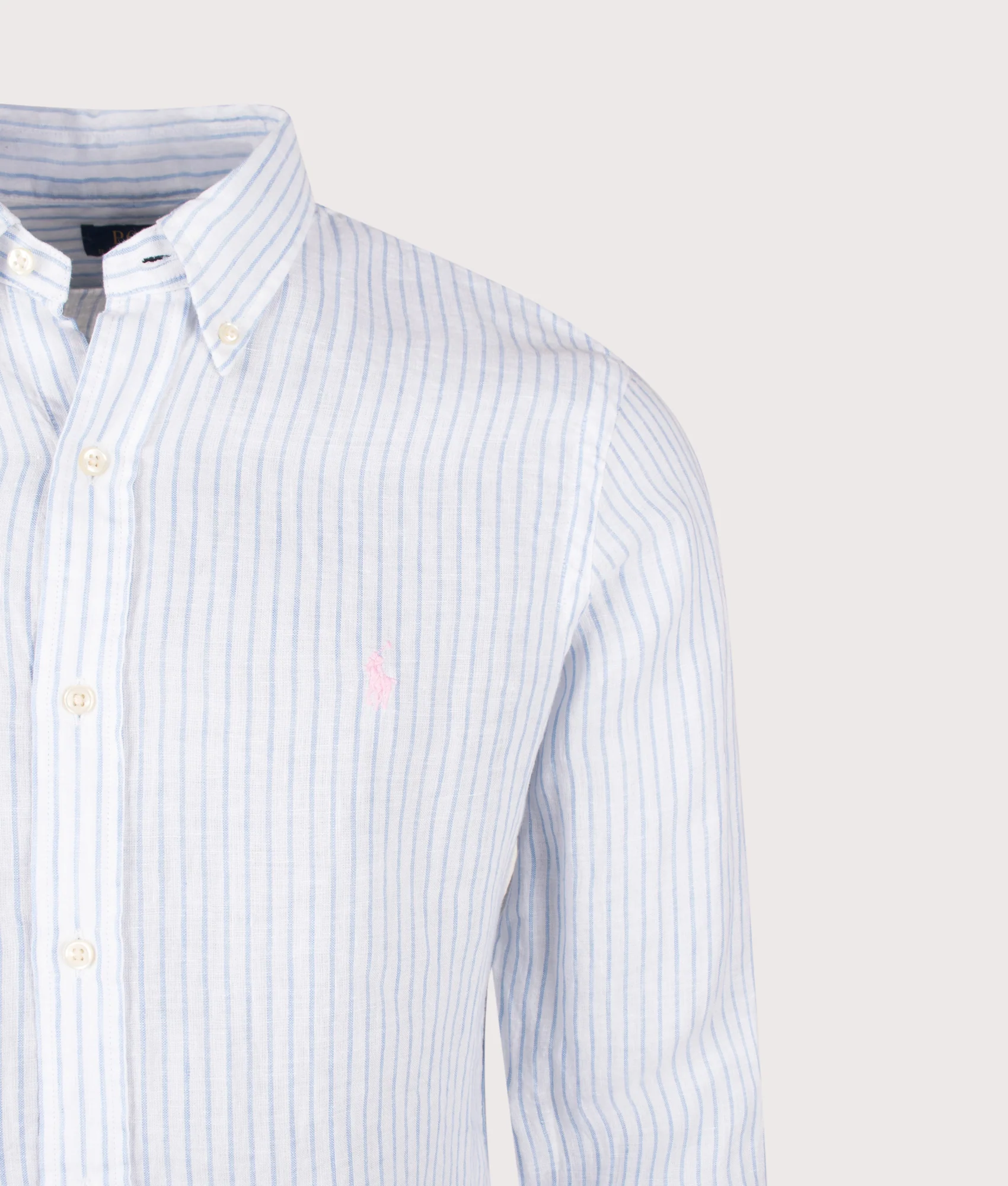 Custom Fit Striped Linen Shirt - Image 2