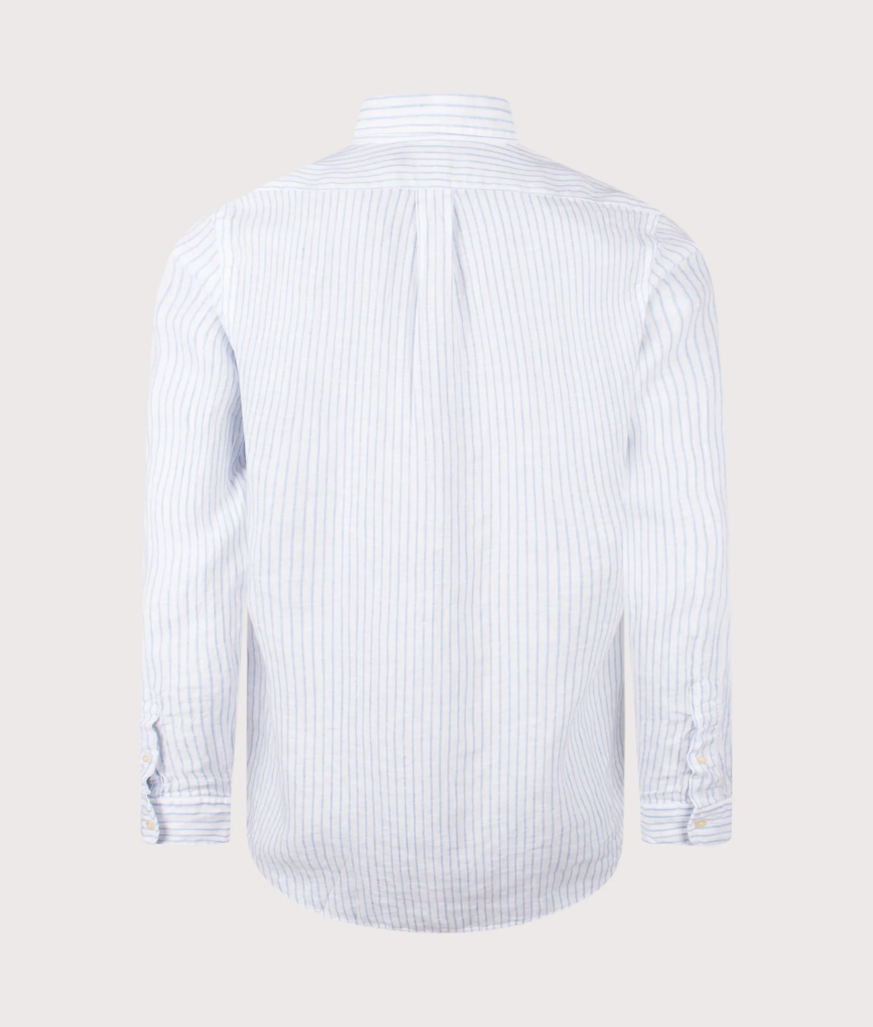 Custom Fit Striped Linen Shirt - Image 3
