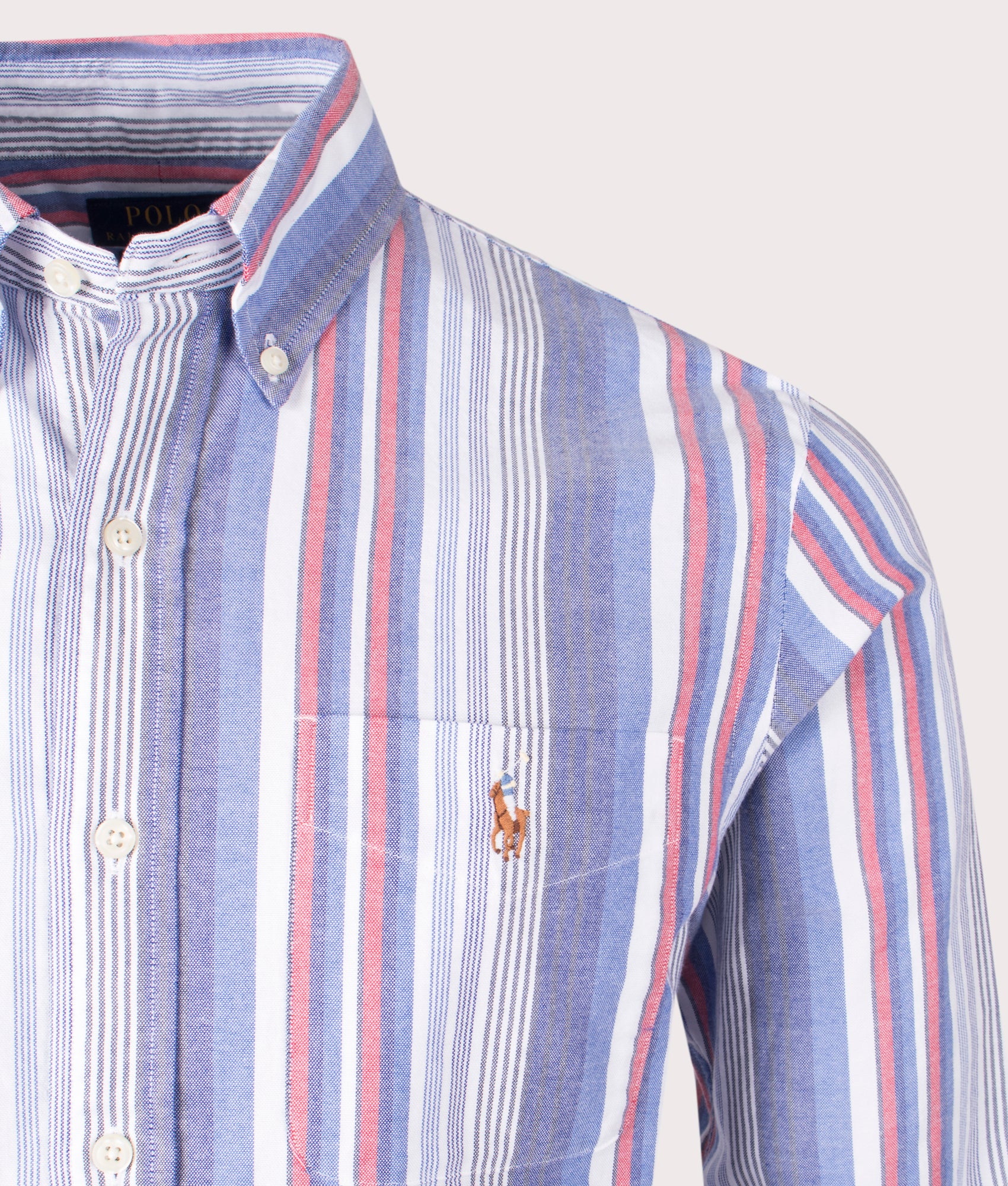 Custom Fit Striped Oxford Shirt - Image 2