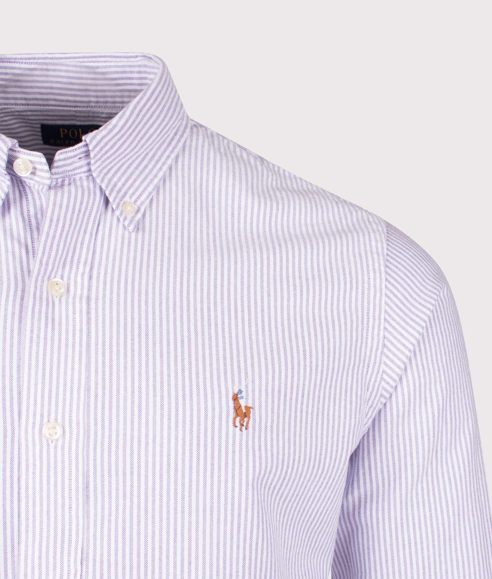 Custom Fit Striped Oxford Shirt - Image 2
