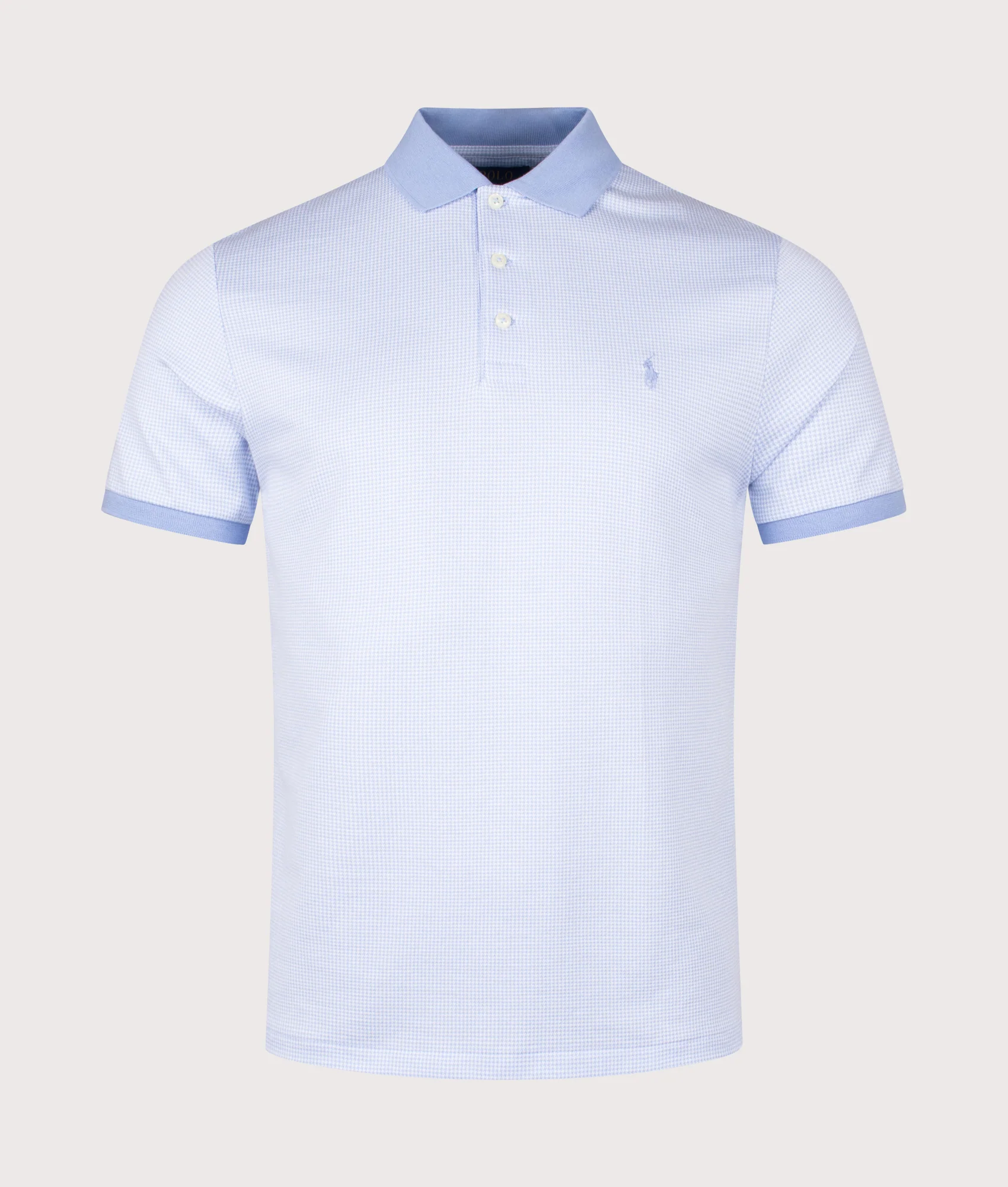 Custom Slim Fit Houndstooth Polo Shirt