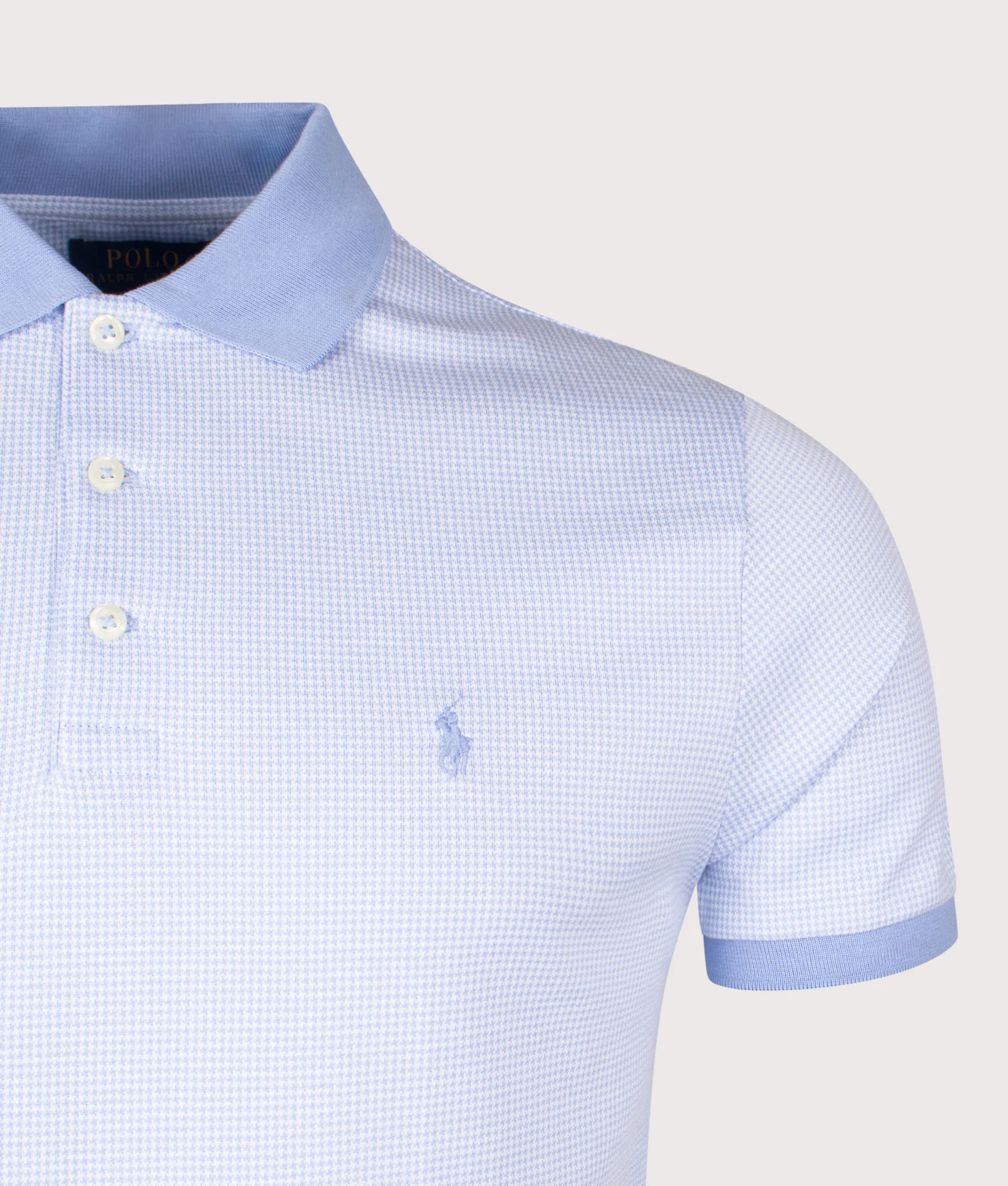 Custom Slim Fit Houndstooth Polo Shirt - Image 2