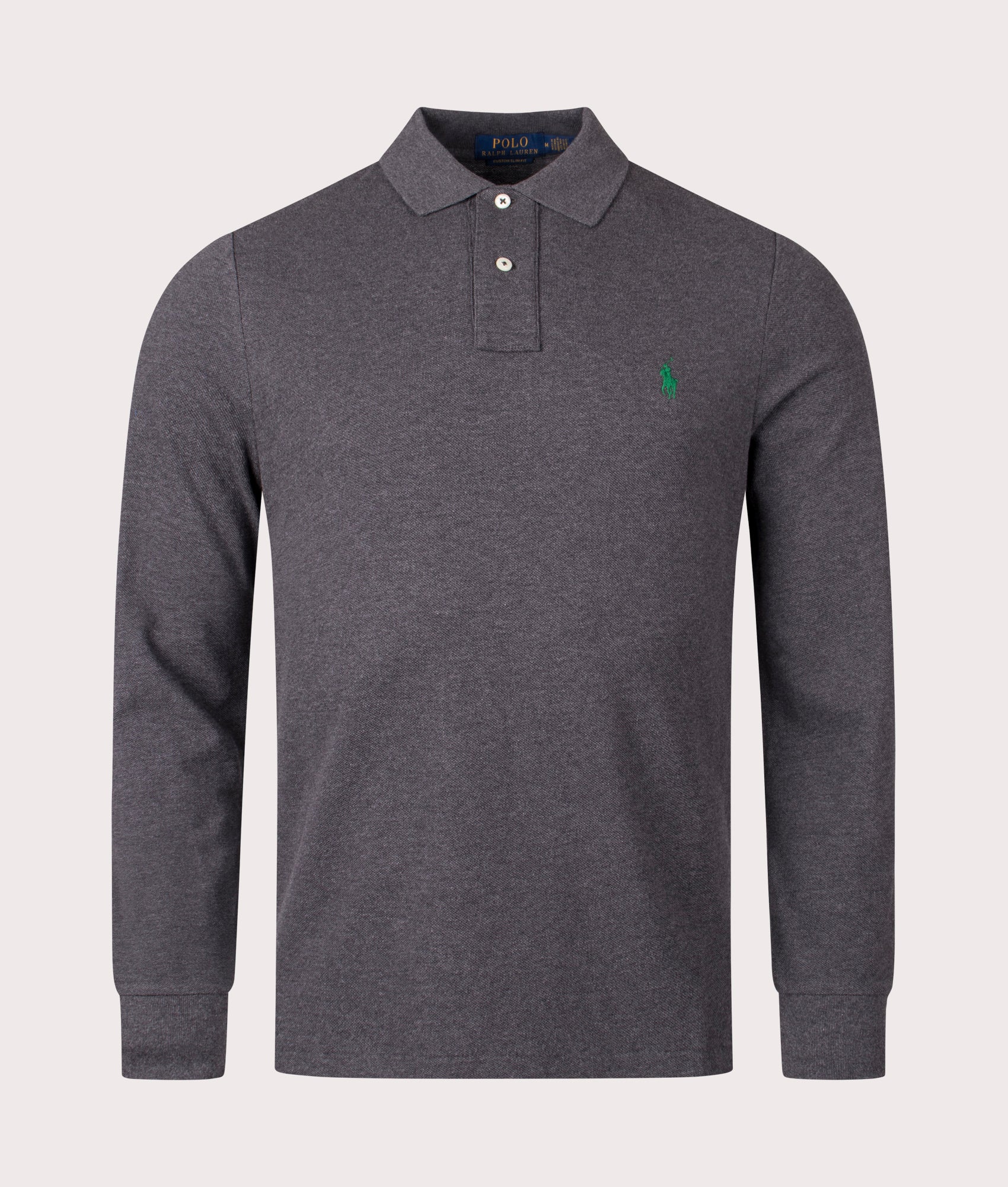 Custom Slim Fit Long Sleeve Polo Shirt