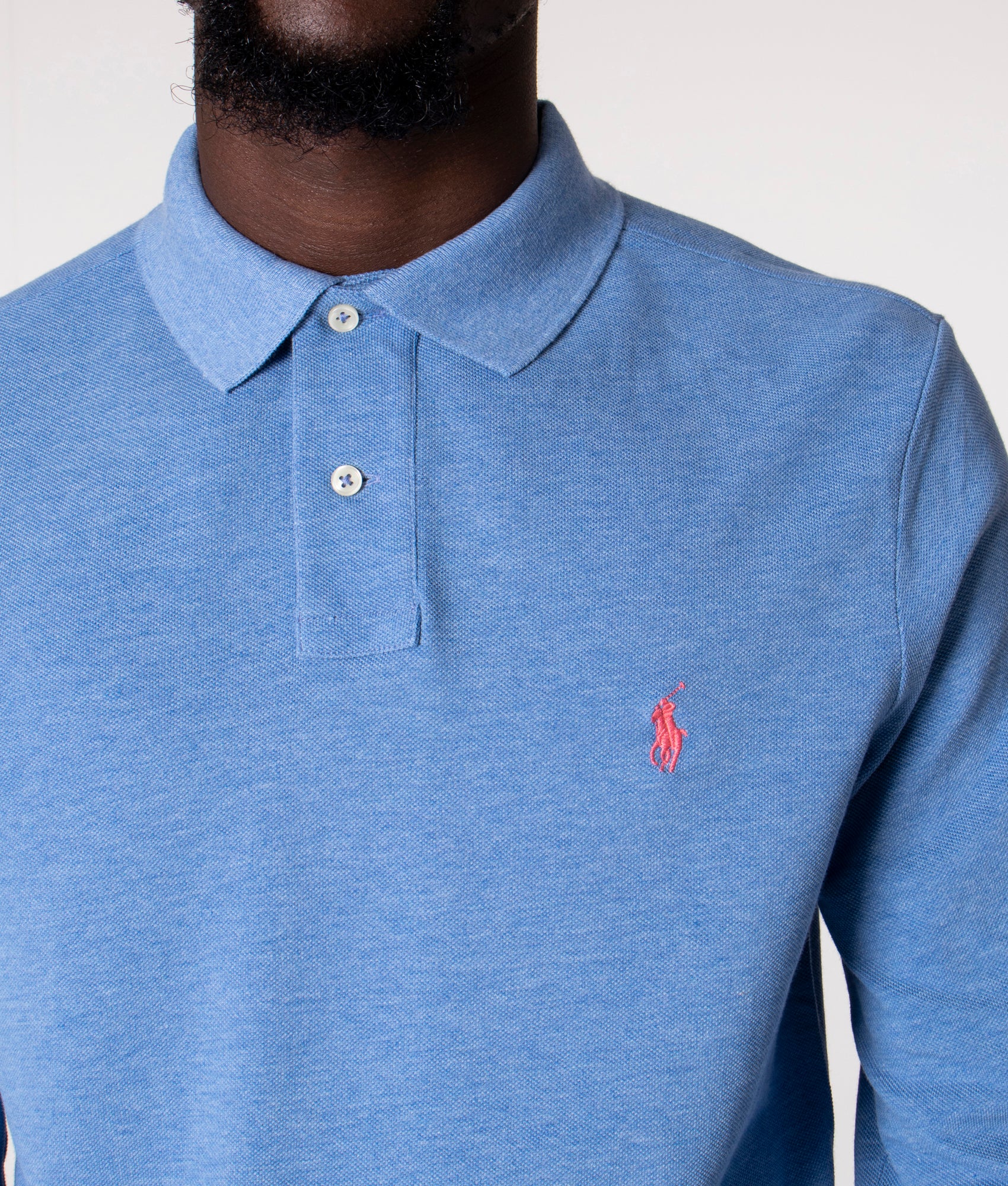Custom Slim Fit Long Sleeve Polo Shirt - Image 3