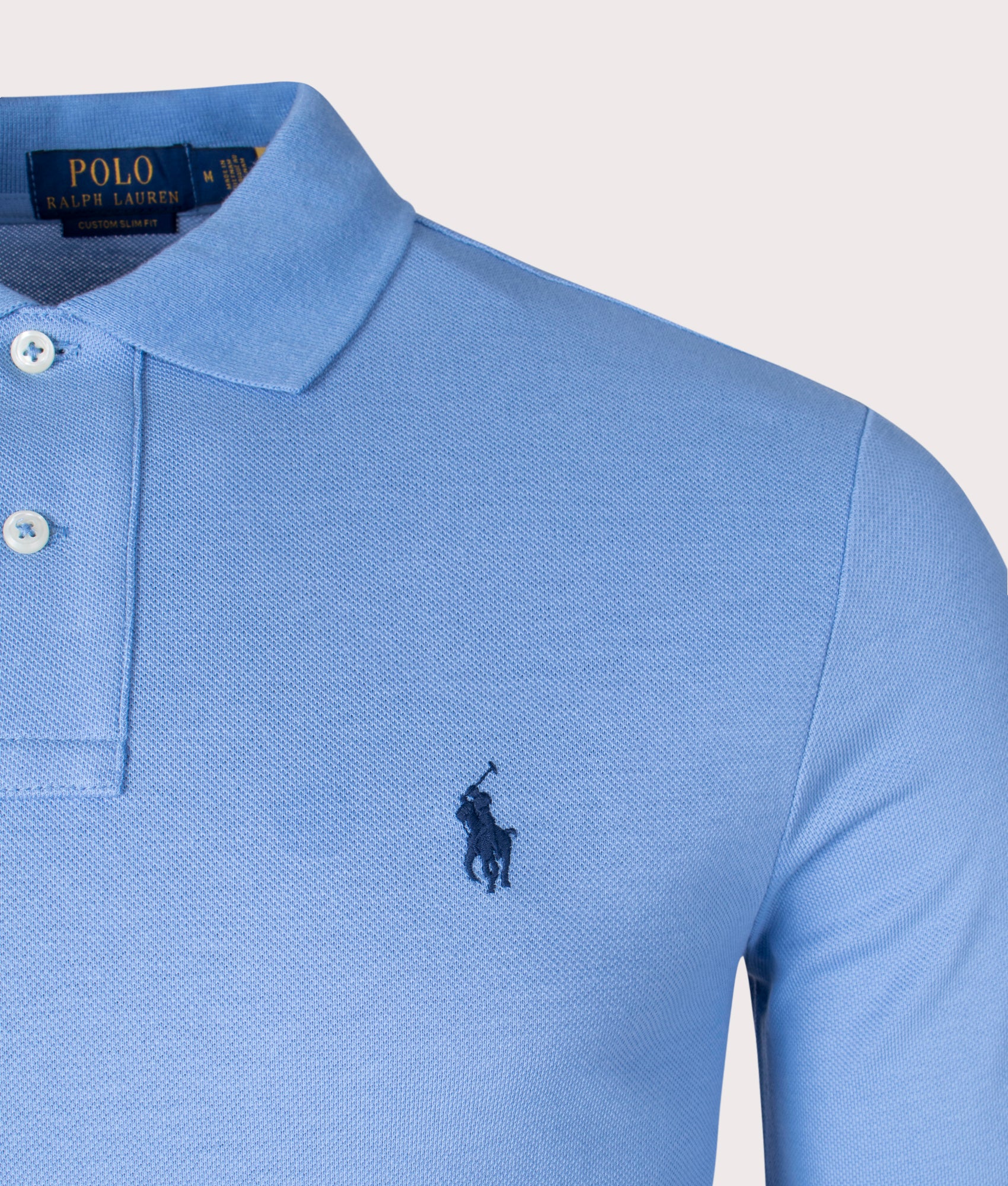 Custom Slim Fit Long Sleeve Polo Shirt - Image 2