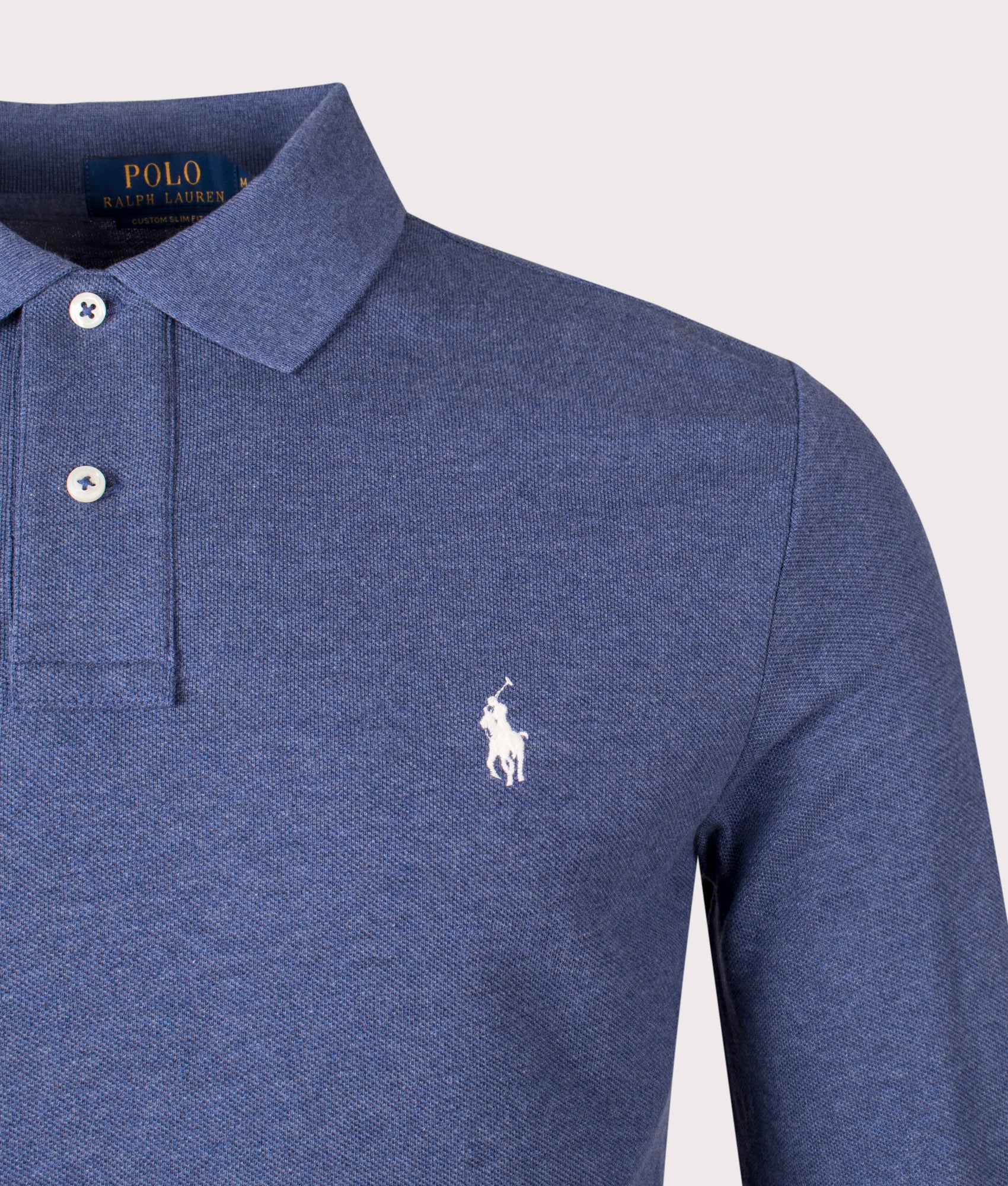 Custom Slim Fit Long Sleeve Polo Shirt - Image 2
