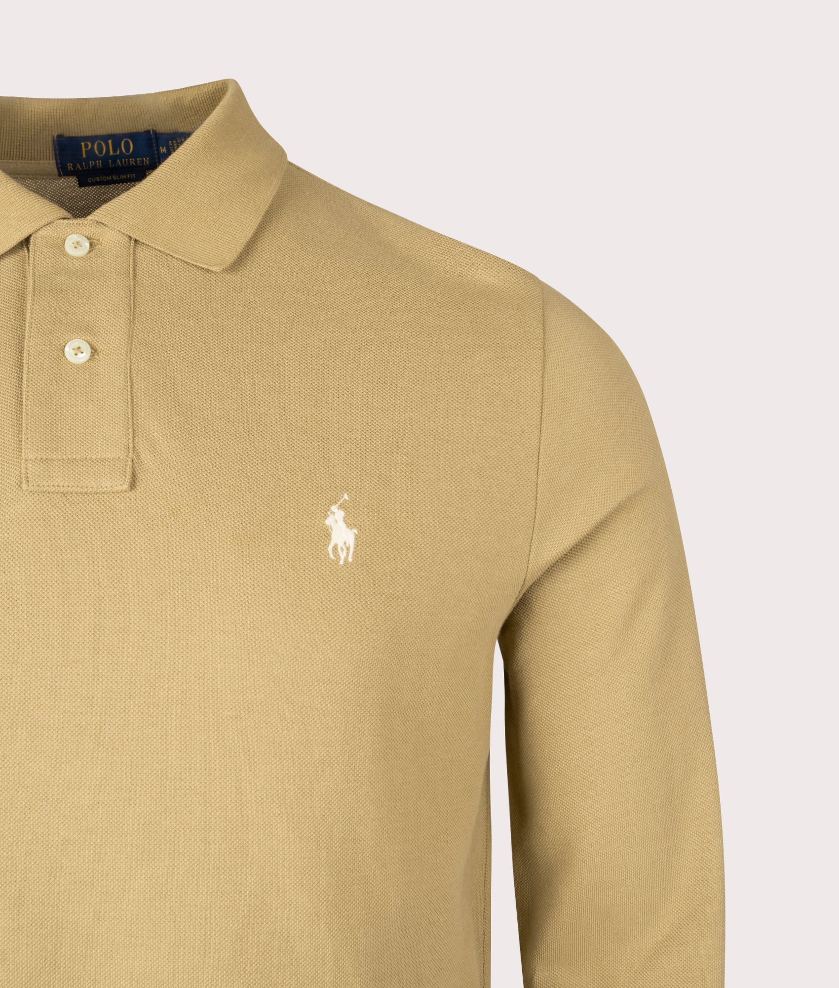 Custom Slim Fit Long Sleeve Polo Shirt - Image 2